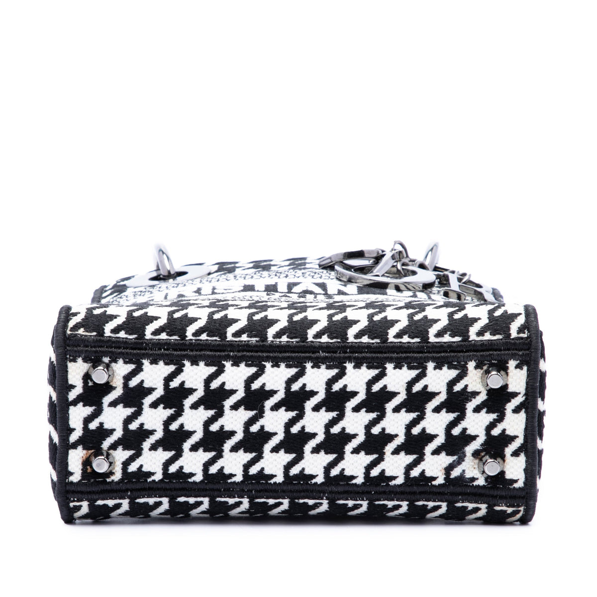 Dior Mini Embroidered Canvas Houndstooth Lady D Lite