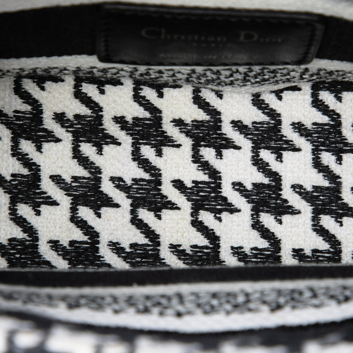 Dior Mini Embroidered Canvas Houndstooth Lady D Lite