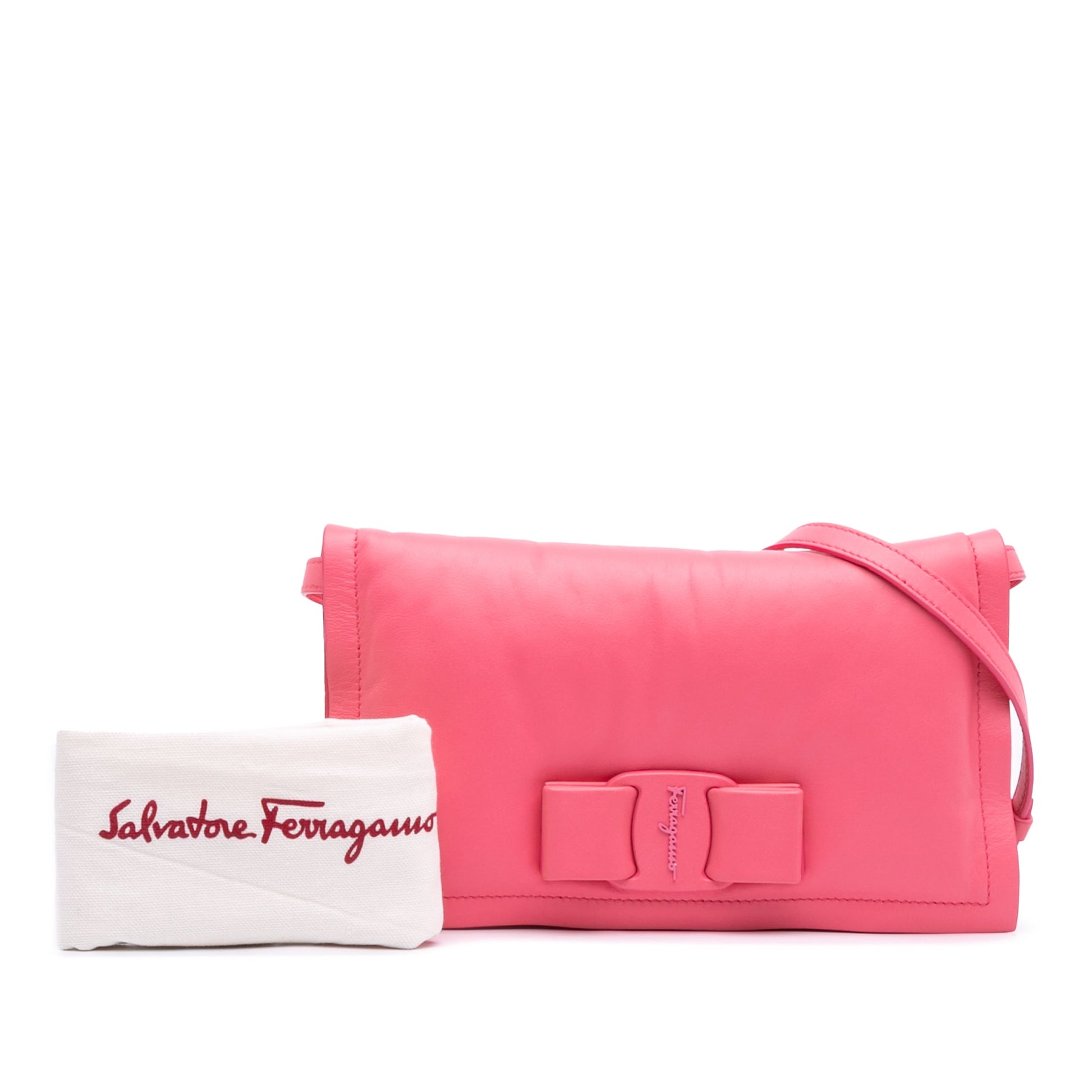 Ferragamo Mini Padded Leather Viva Bow Crossbody