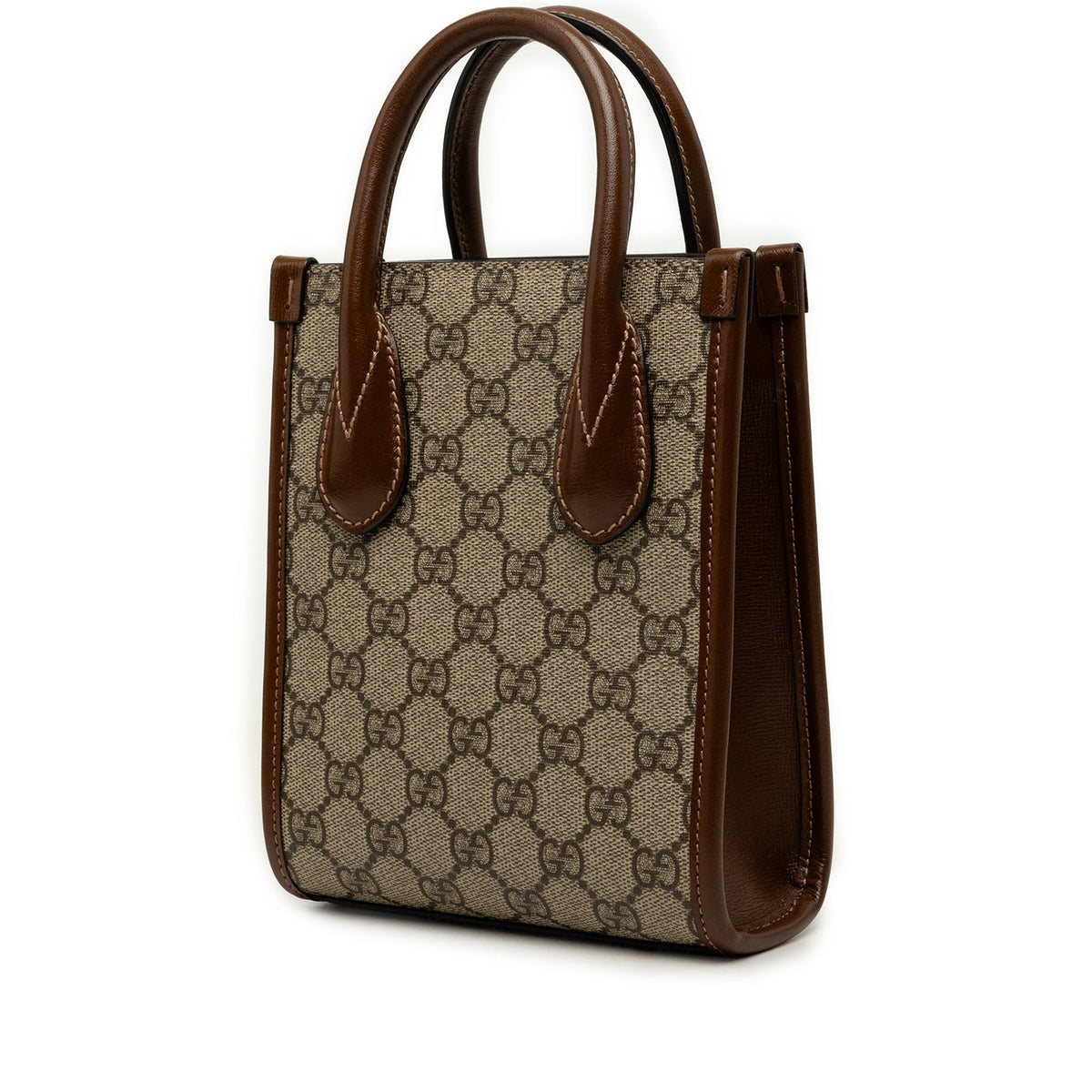 Gucci Mini GG Supreme Interlocking G Satchel — Beige