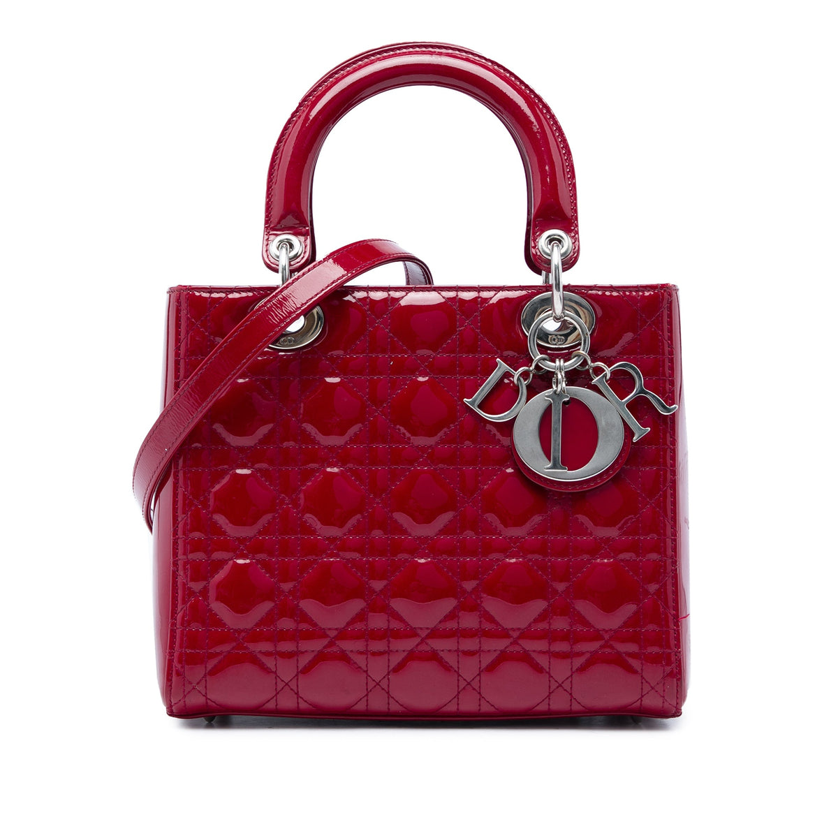 Dior Medium Patent Cannage Lady Dior