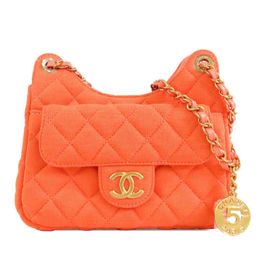 Chanel Small Quilted Jersey Wavy CC Hobo