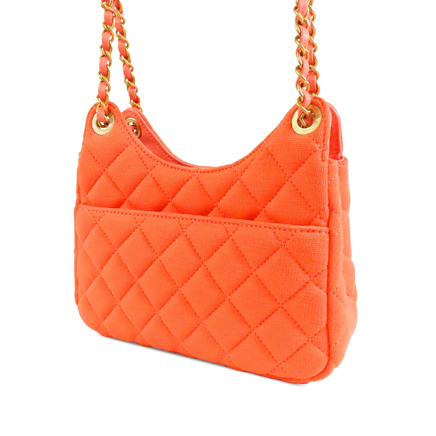 Chanel Small Quilted Jersey Wavy CC Hobo