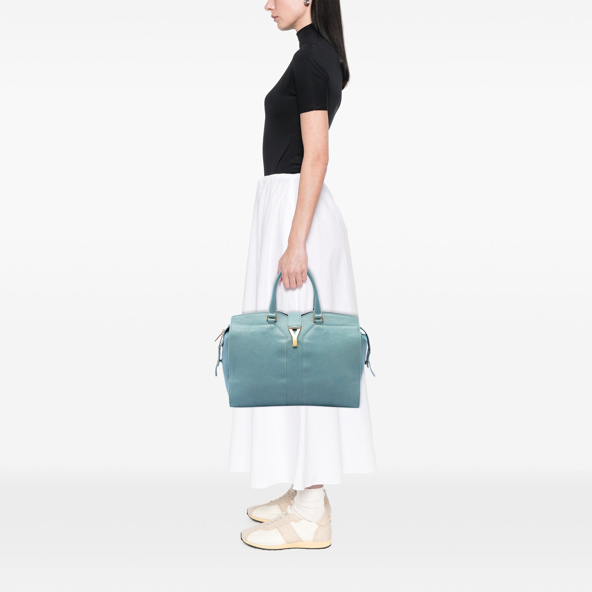 Saint Laurent Large Leather Cabas Chyc Satchel