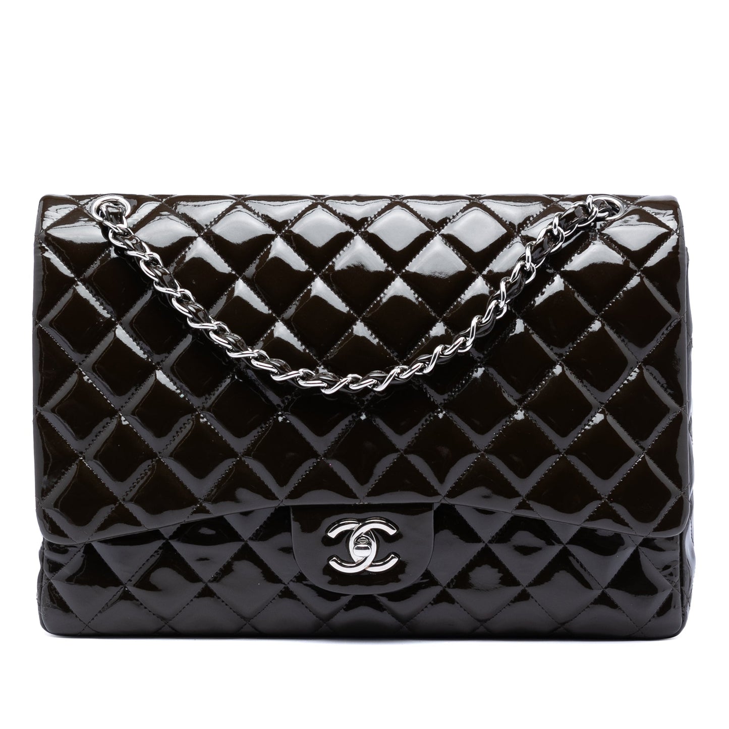 Maxi Classic Patent Double Flap