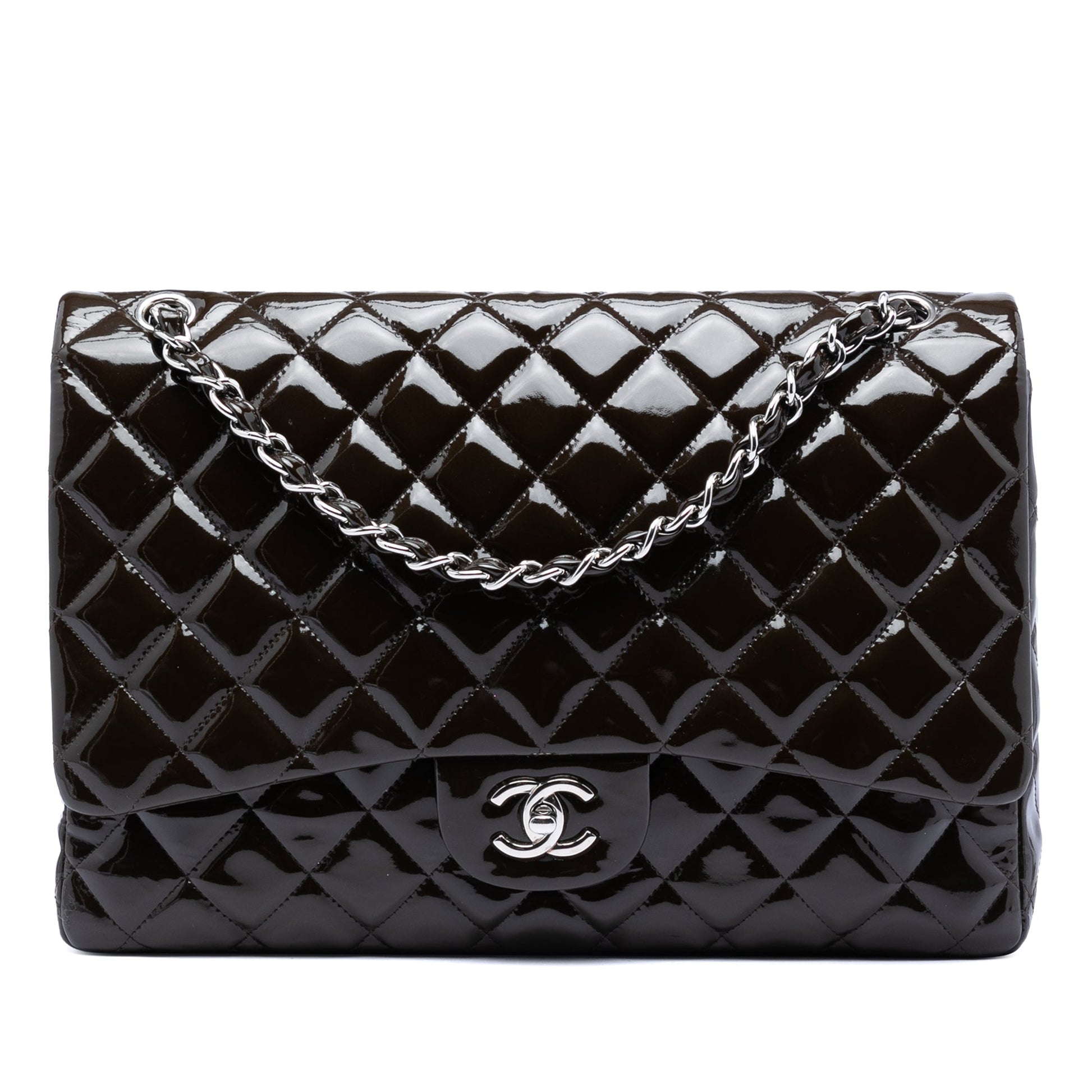 Maxi Classic Patent Double Flap