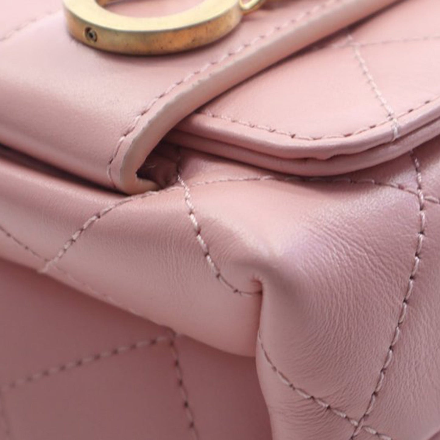 Small Quilted Calfskin Enchained Flap