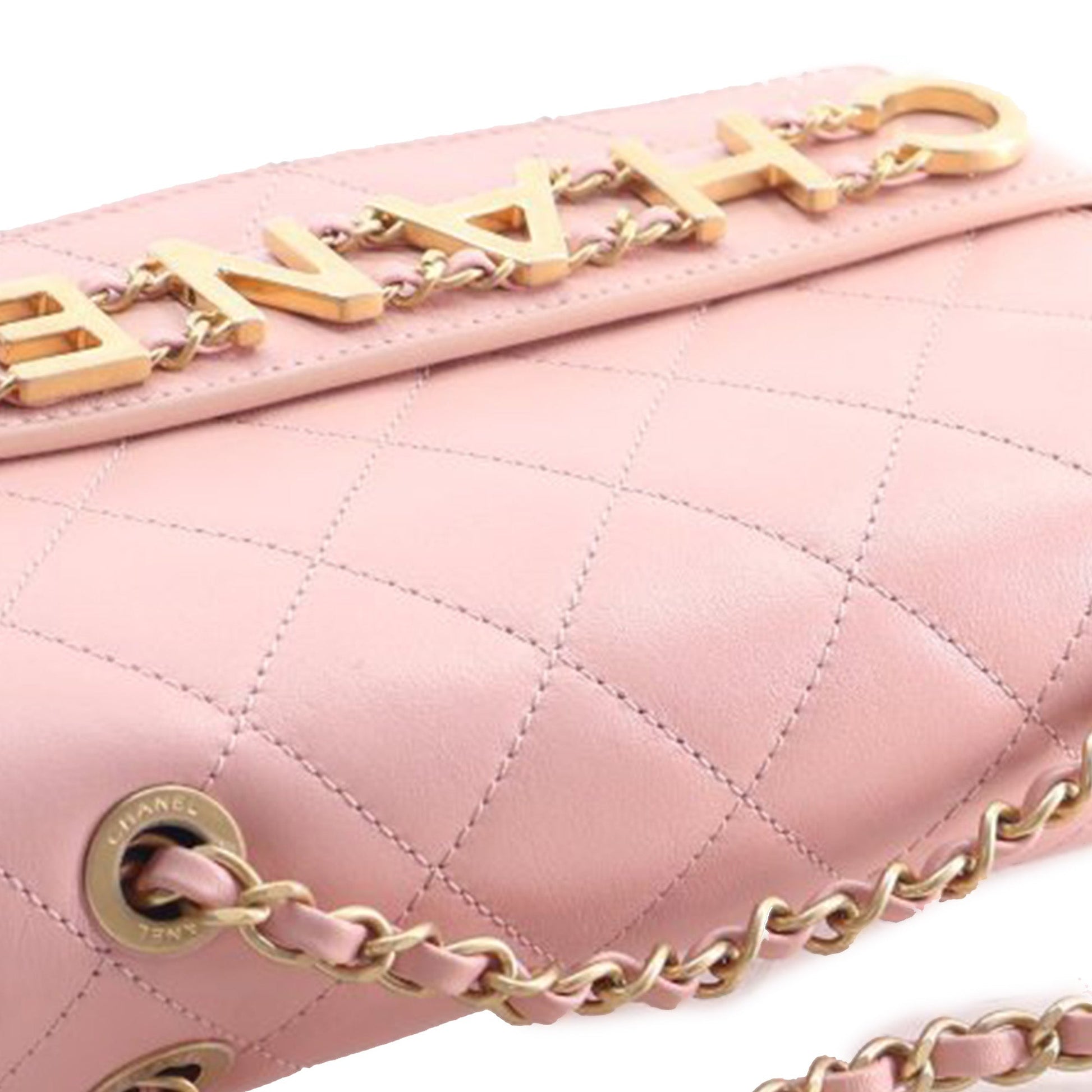 Small Quilted Calfskin Enchained Flap