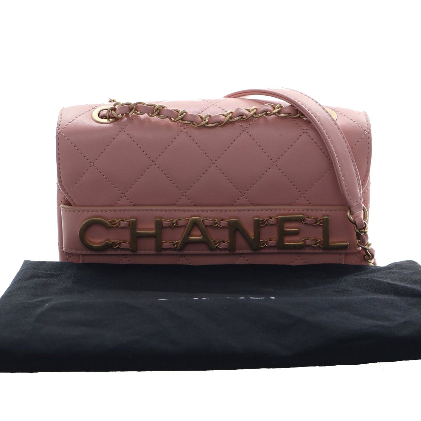 Small Quilted Calfskin Enchained Flap