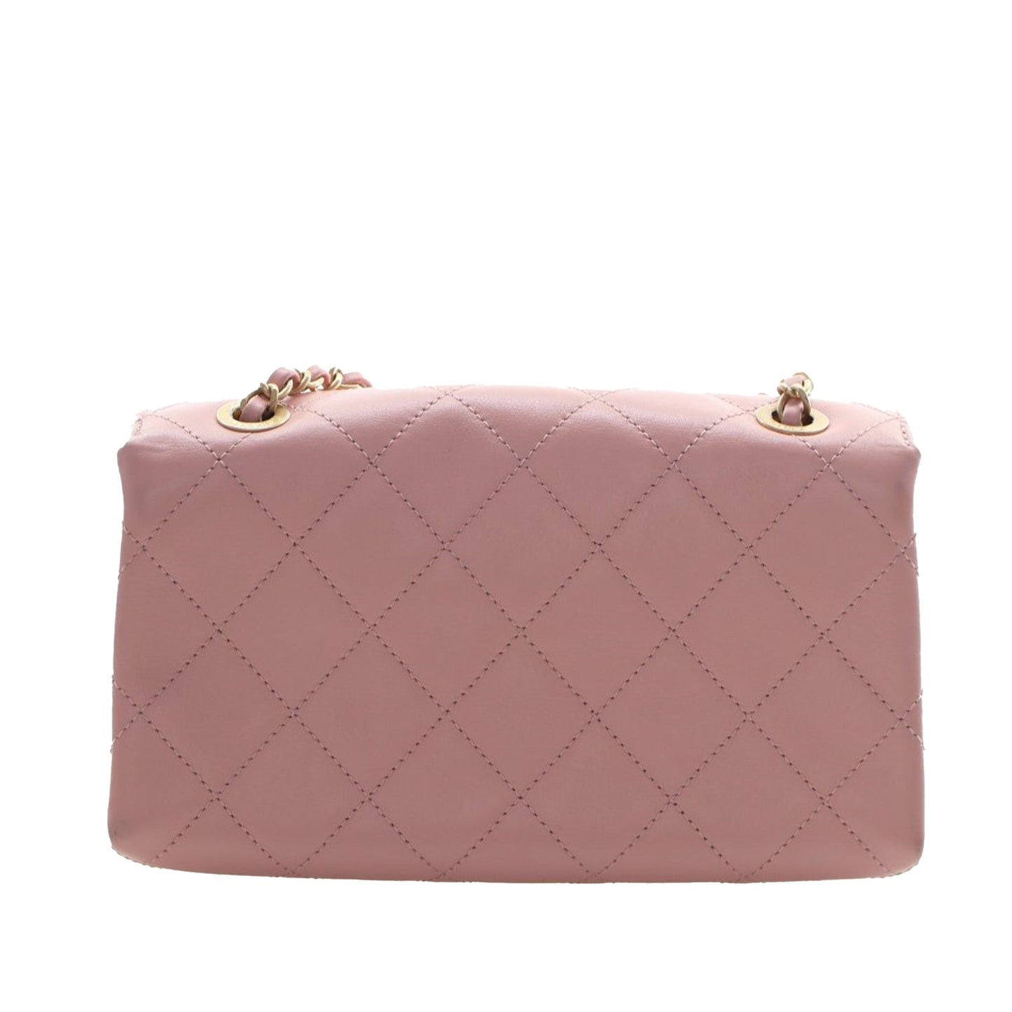 Small Quilted Calfskin Enchained Flap
