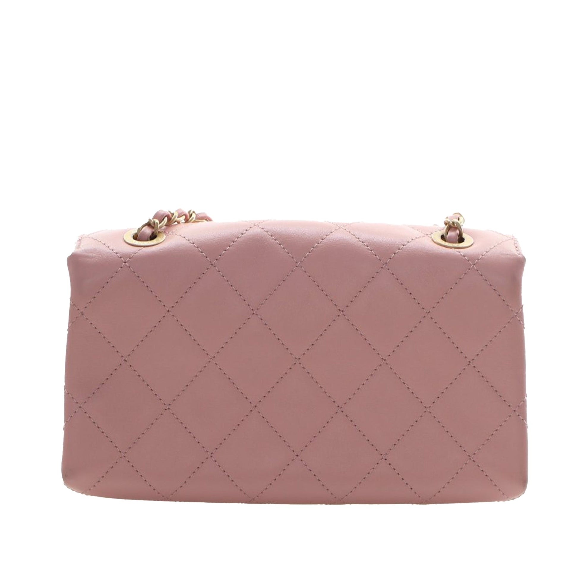 Small Quilted Calfskin Enchained Flap