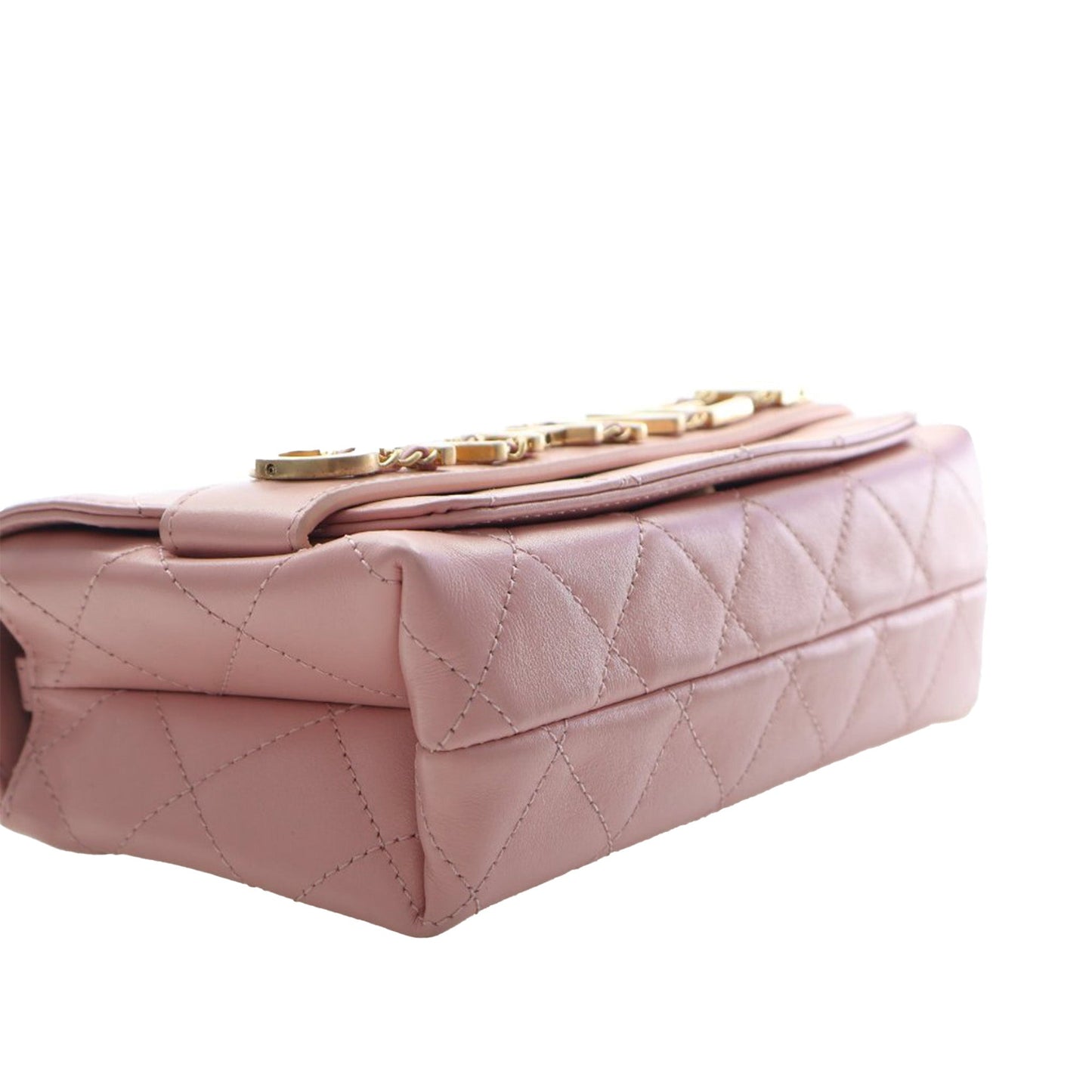 Small Quilted Calfskin Enchained Flap