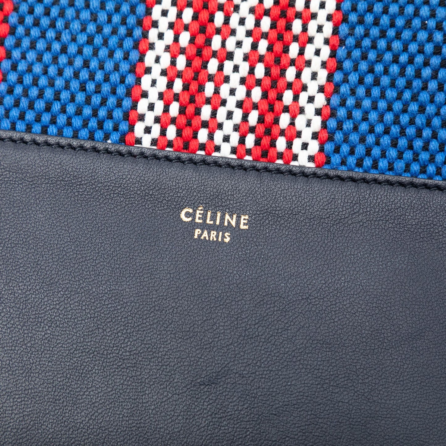 Celine Canvas Striped Solo Pouch