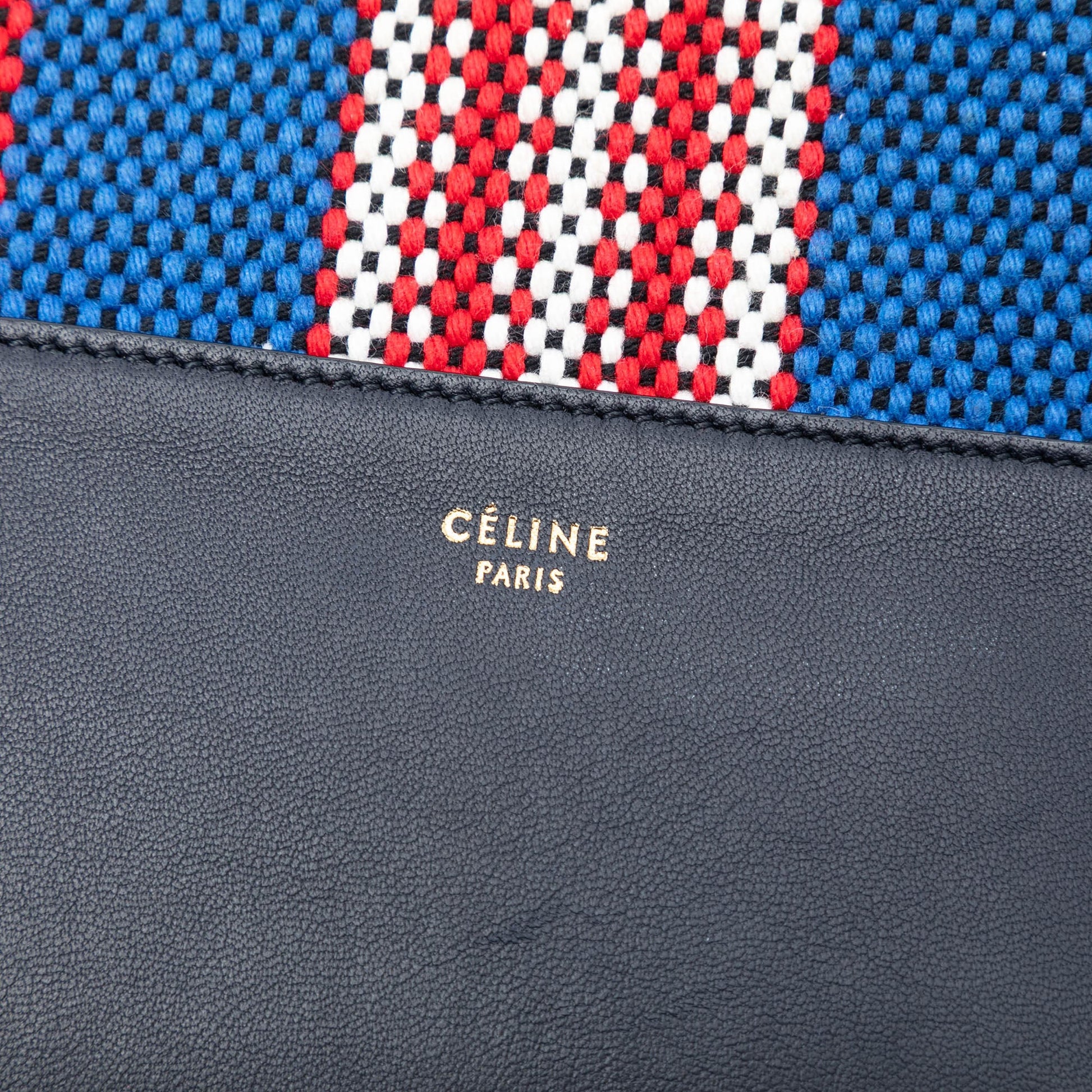 Celine Canvas Striped Solo Pouch