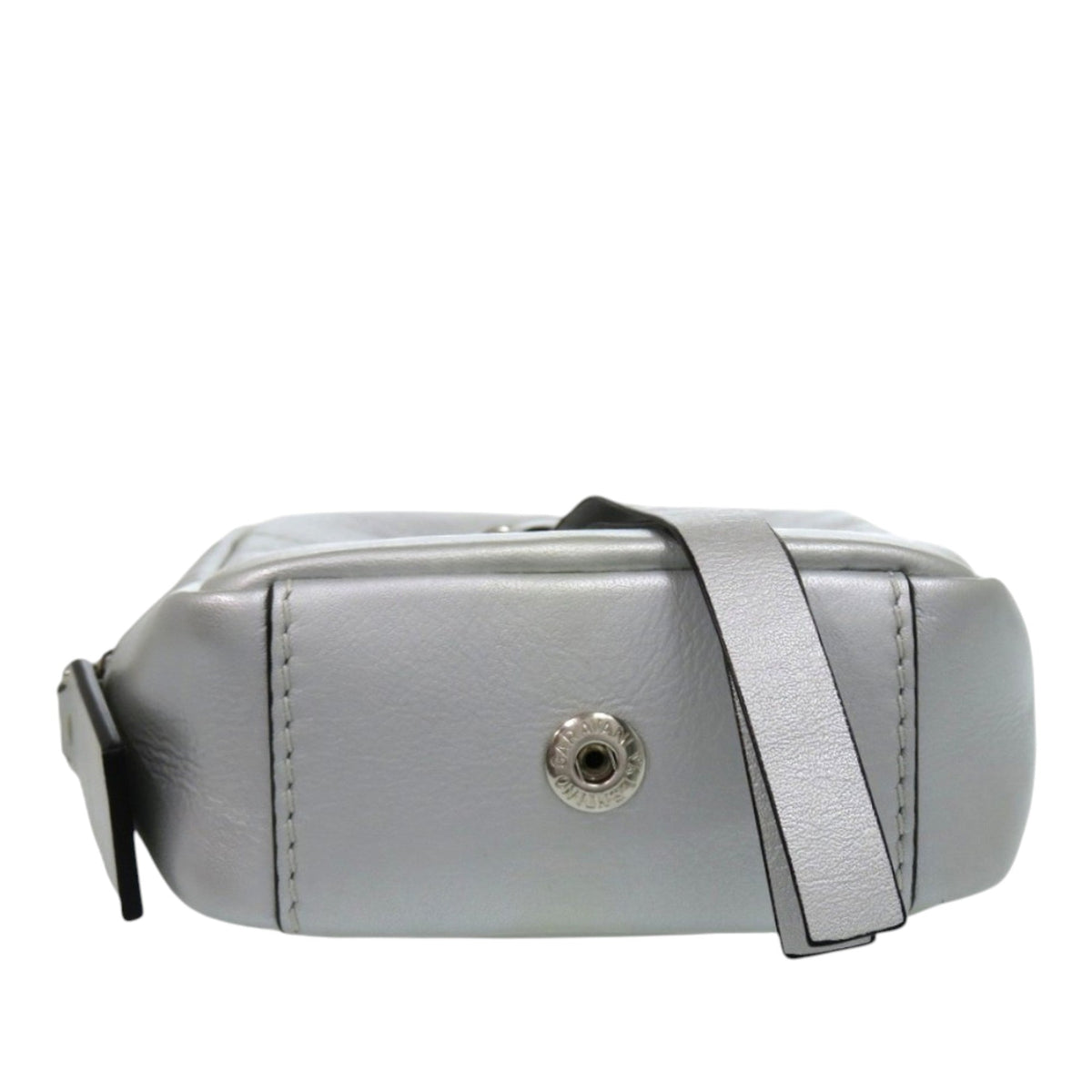 Valentino Metallic Leather VRing Neck Pouch Crossbody