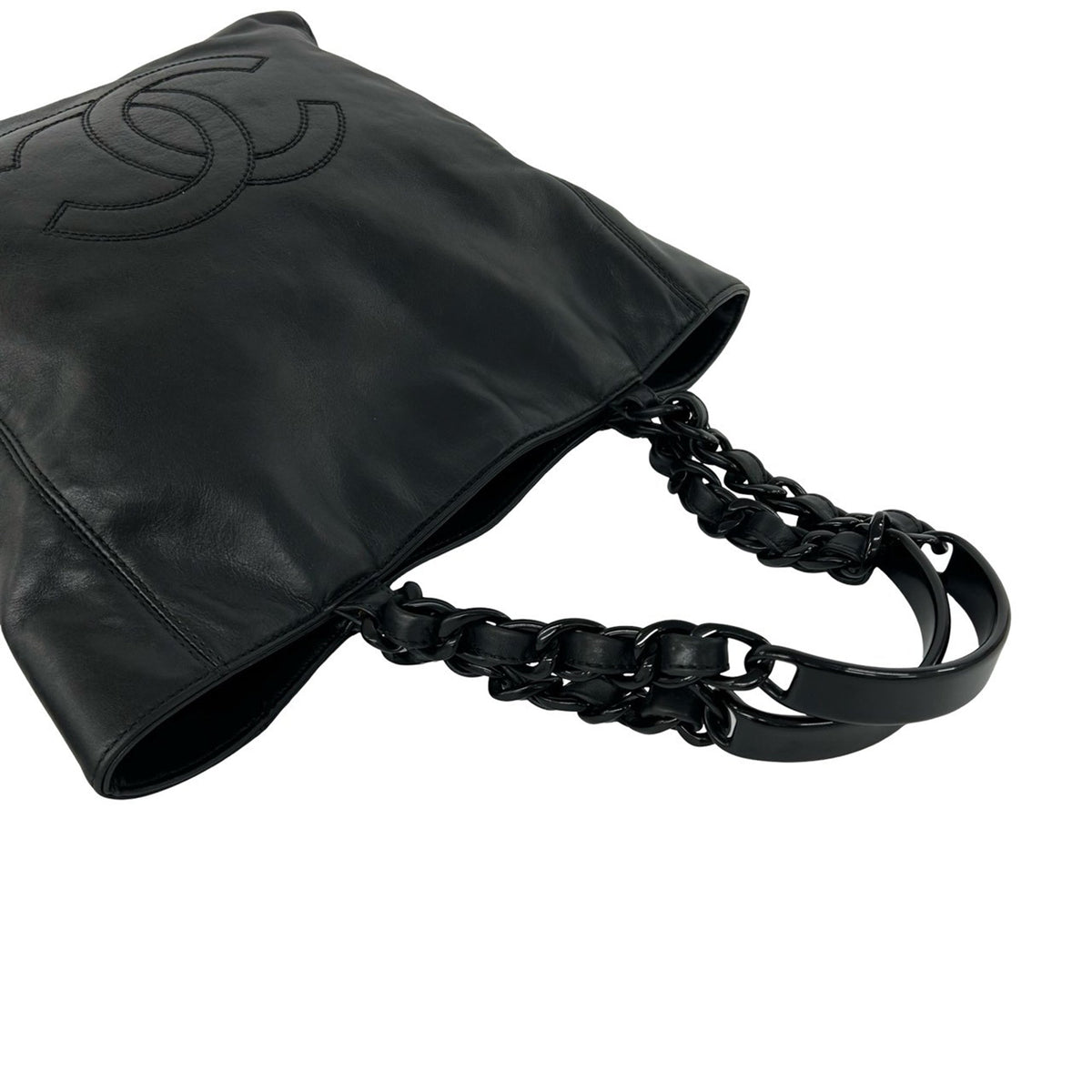 Chanel CC Lambskin Plastic Chain Tote