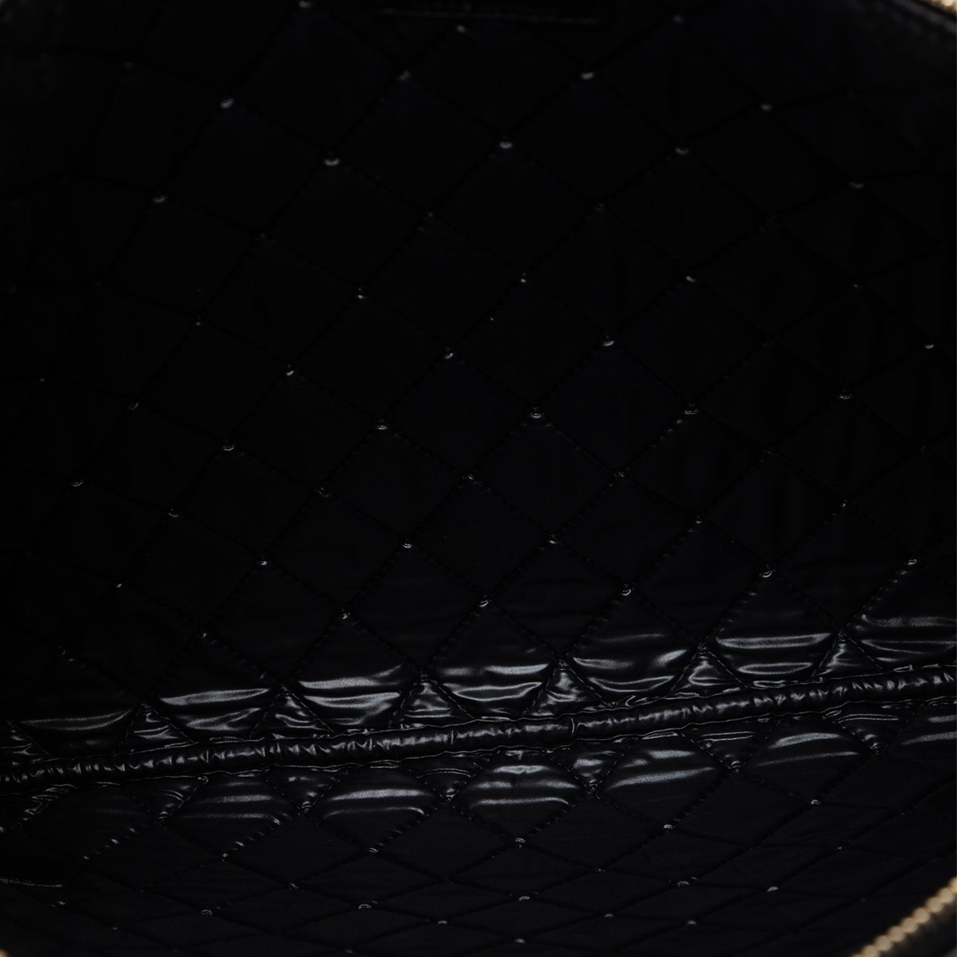 Chanel Large Quilted Lambskin Double Stitch Tassel O Case Clutch