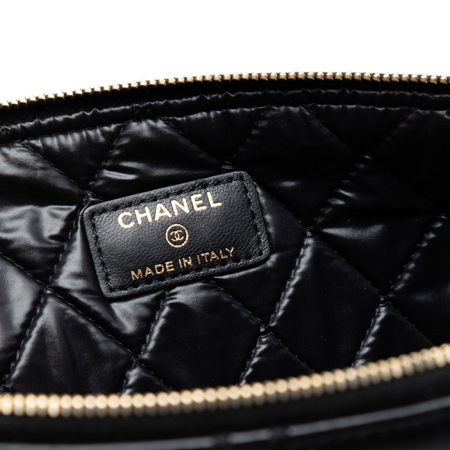 Chanel Large Quilted Lambskin Double Stitch Tassel O Case Clutch