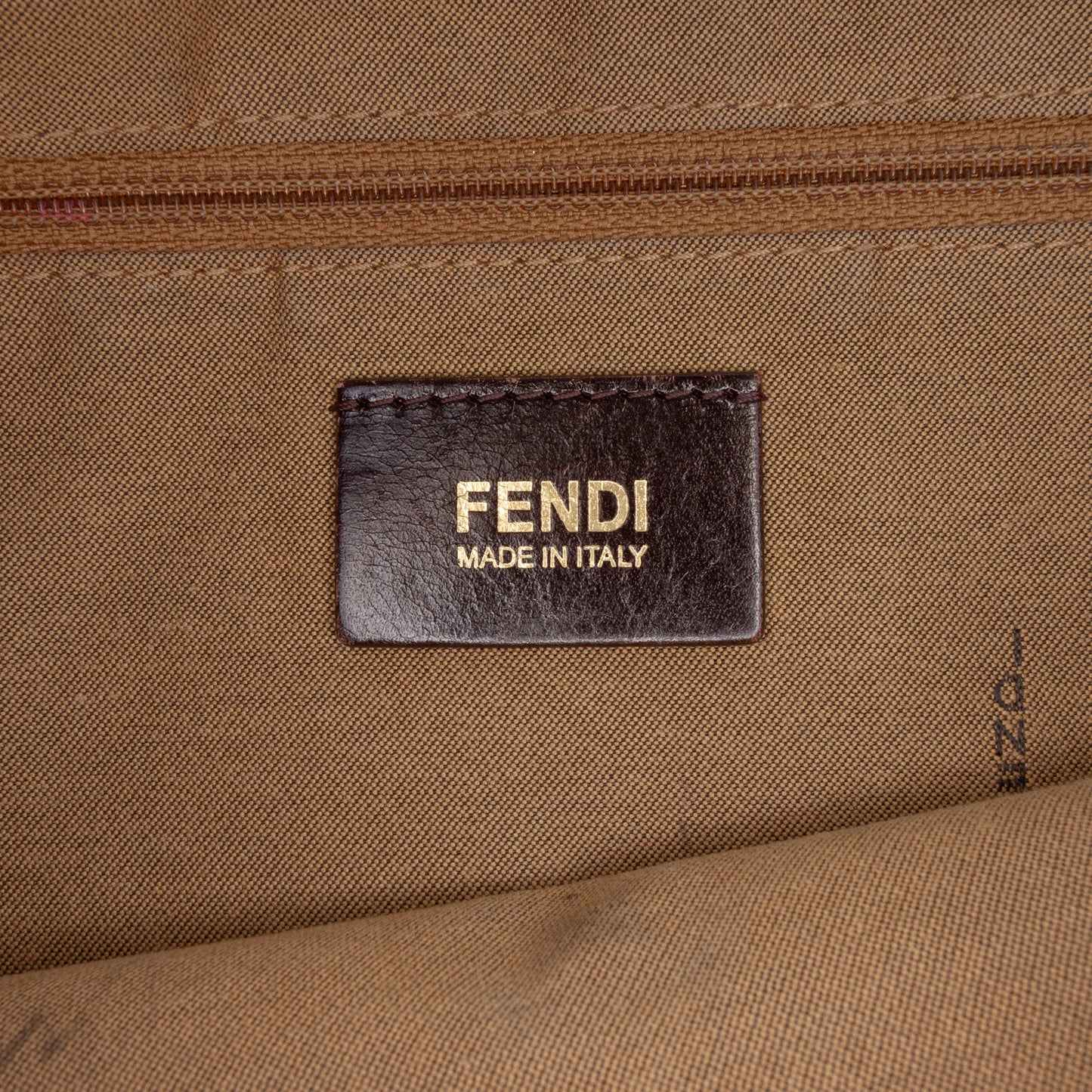 Fendi Large Zucca Canvas Glitter Mia Flap Shoulder Bag