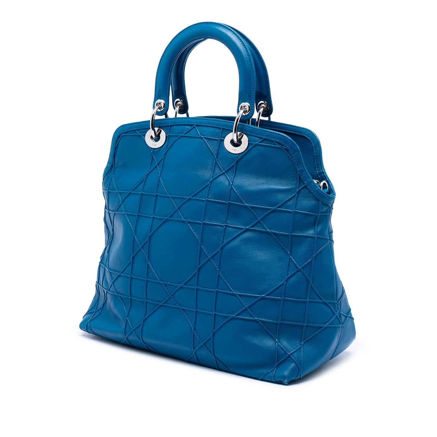 Dior Medium Lambskin Cannage Polochon Granville Satchel