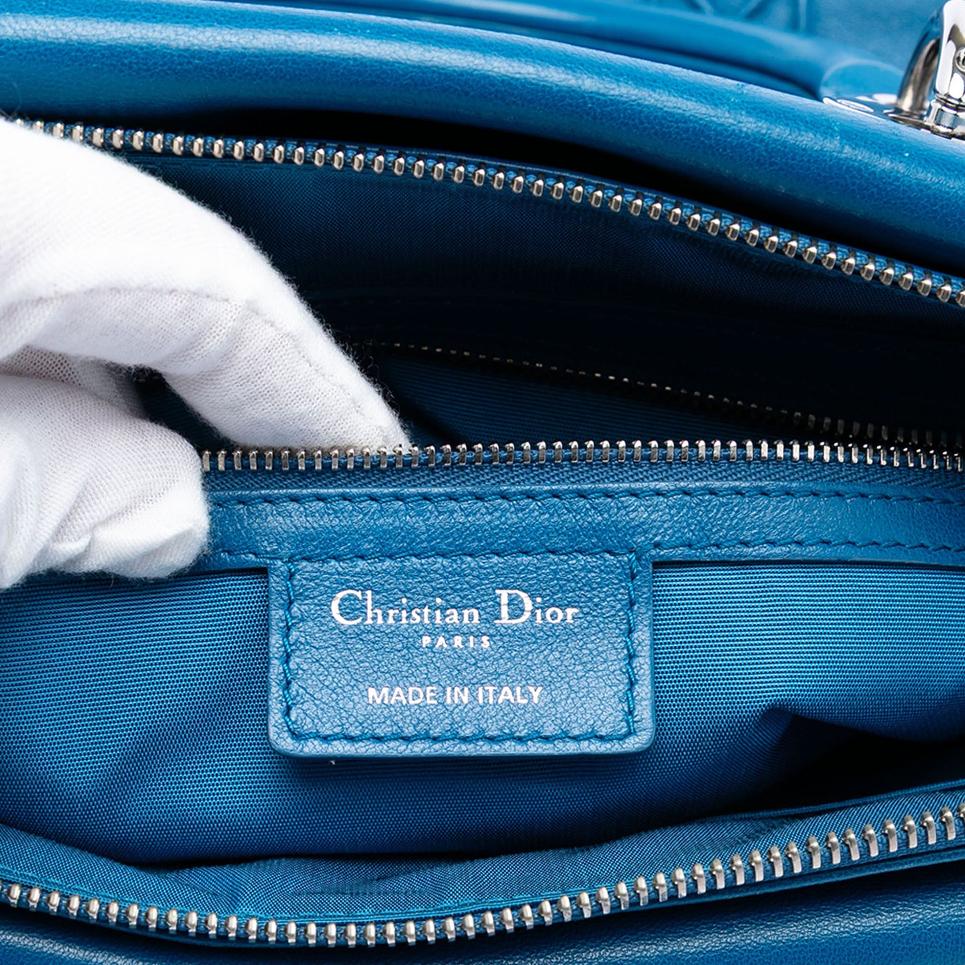 Dior Medium Lambskin Cannage Polochon Granville Satchel