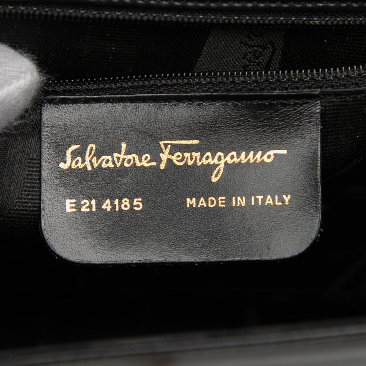 Ferragamo Croc Embossed Leather Vara Crossbody