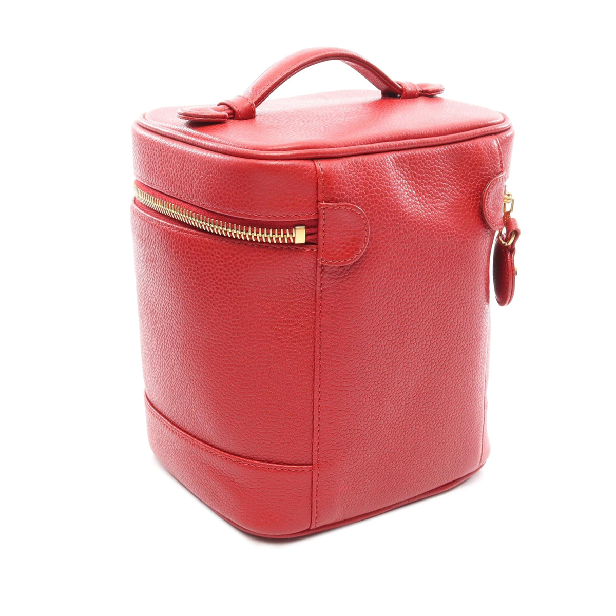 Chanel CC Caviar Vanity Bag — Red