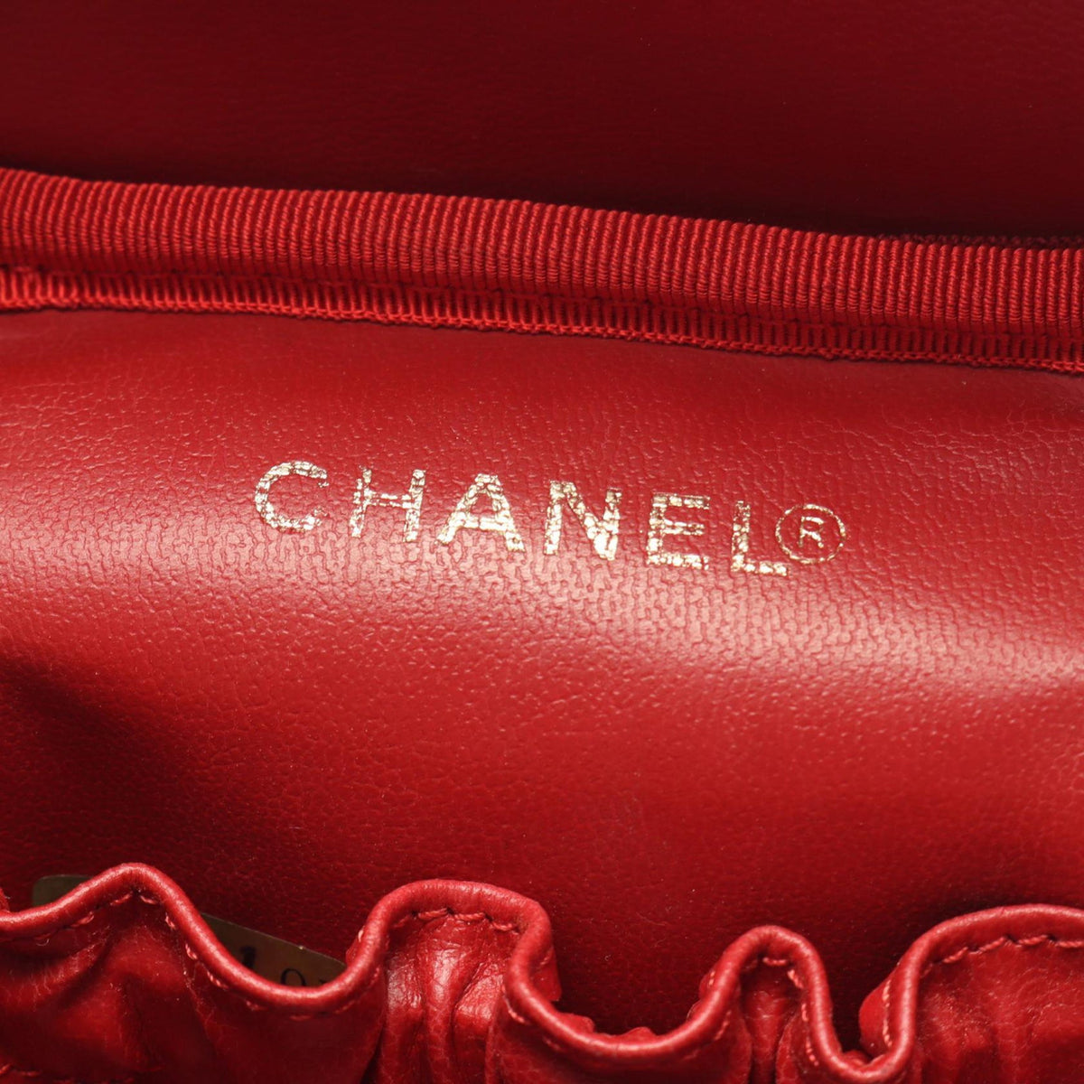 Chanel CC Caviar Vanity Bag — Red