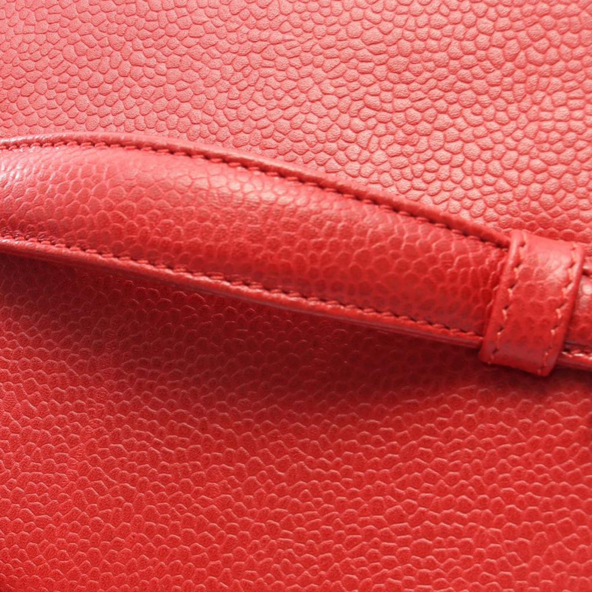 Chanel CC Caviar Vanity Bag — Red
