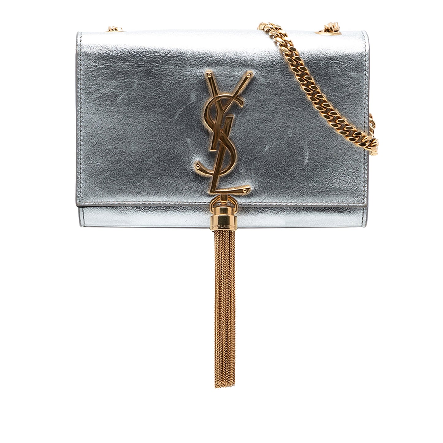 Small Metallic Calfskin Monogram Kate Tassel Crossbody