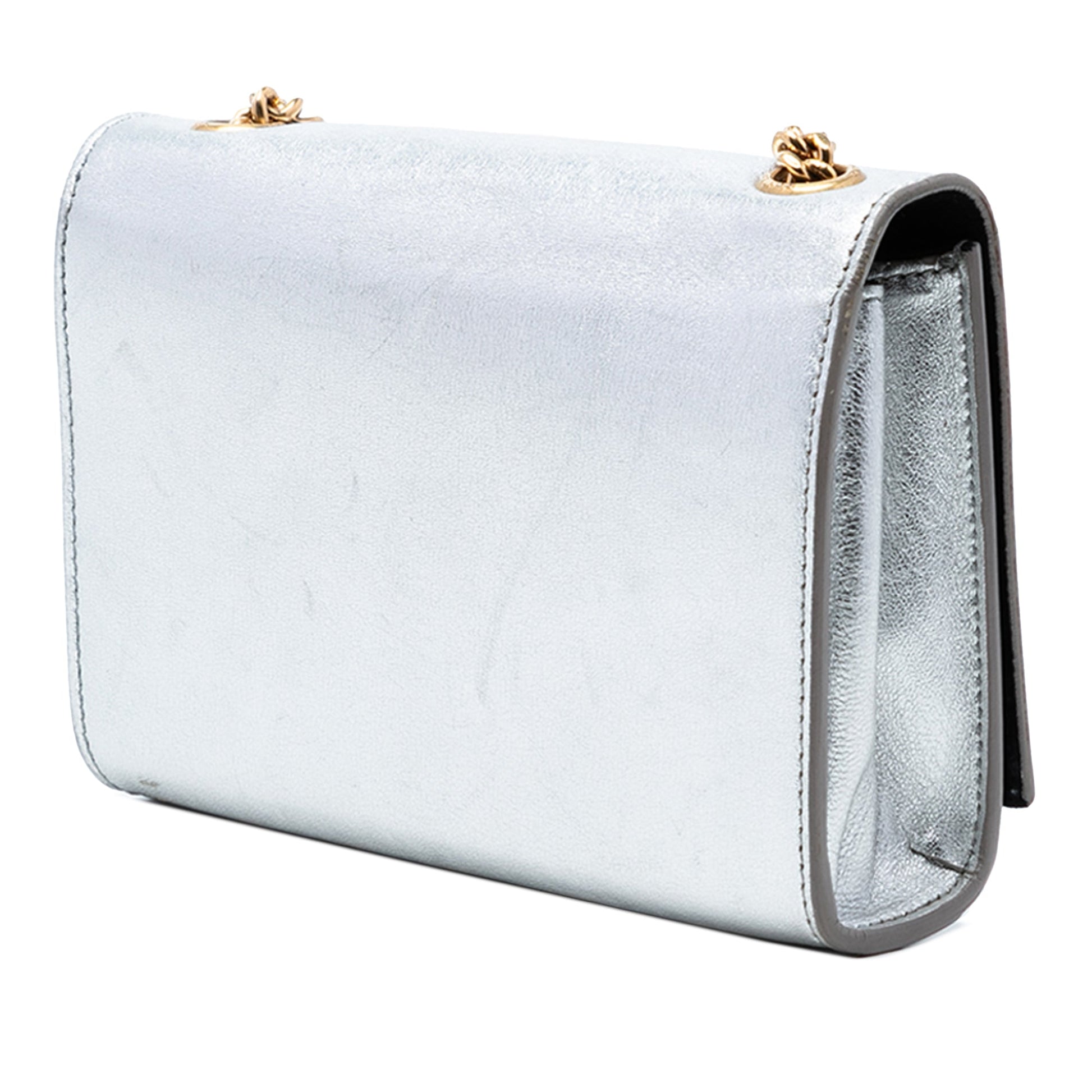 Small Metallic Calfskin Monogram Kate Tassel Crossbody