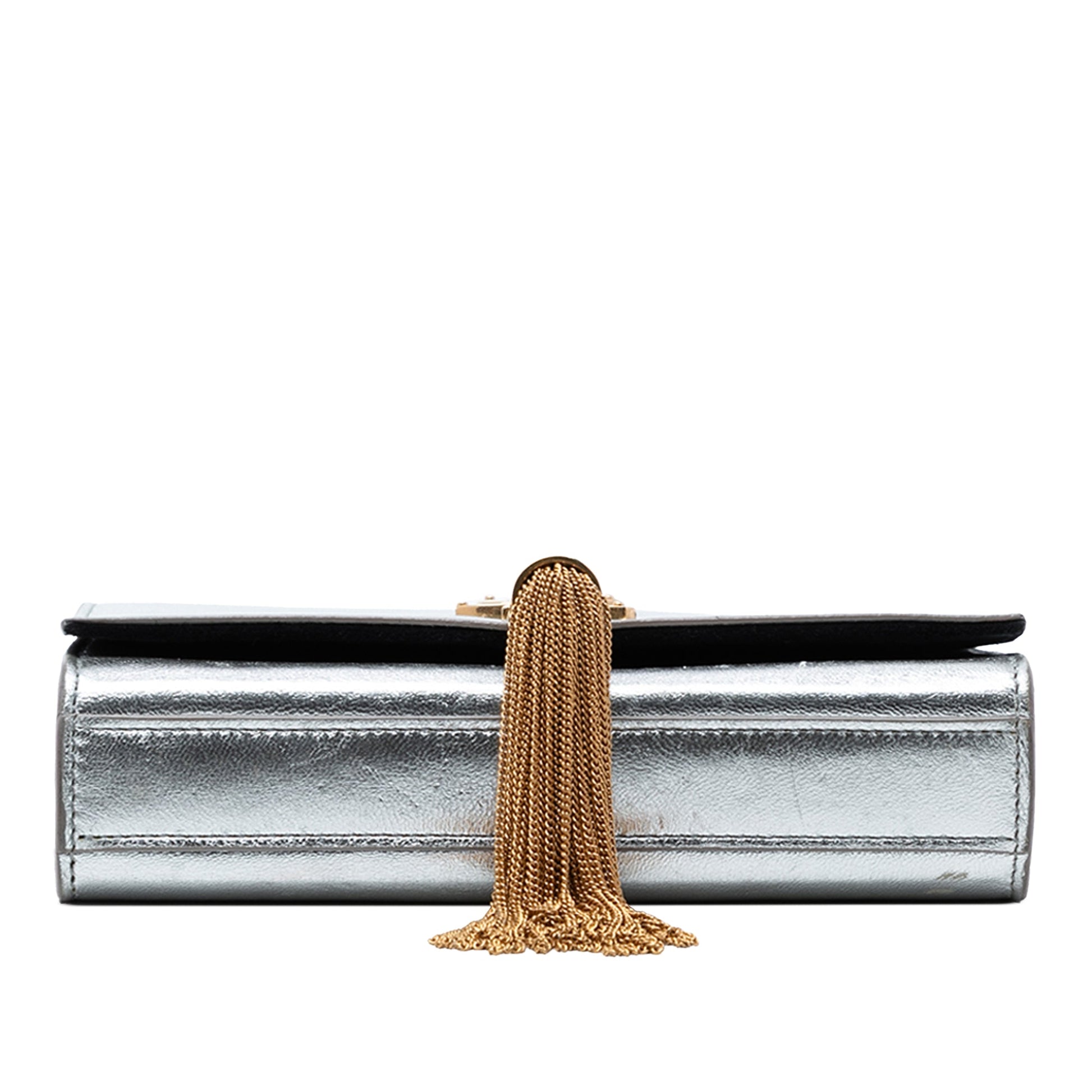 Small Metallic Calfskin Monogram Kate Tassel Crossbody