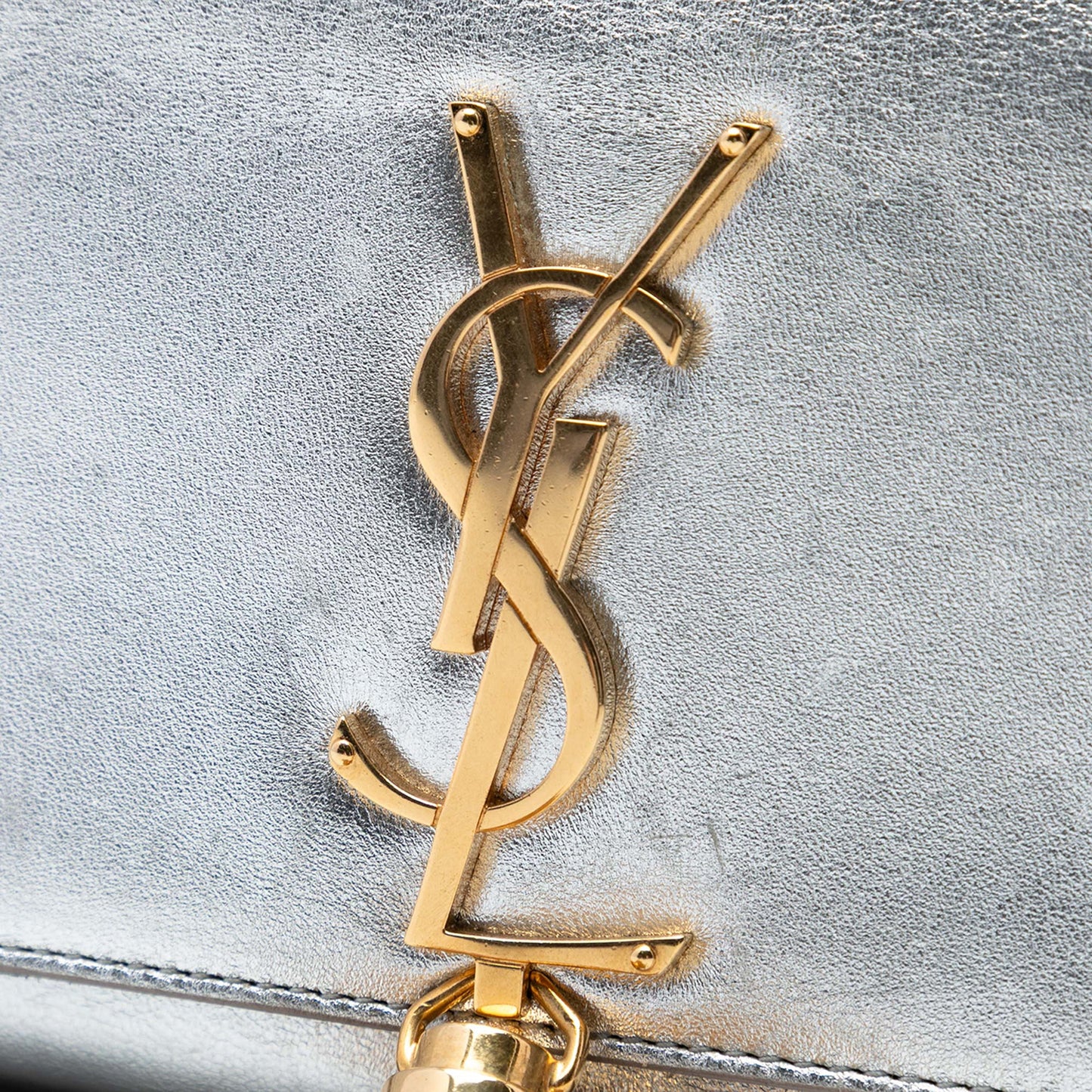 Small Metallic Calfskin Monogram Kate Tassel Crossbody
