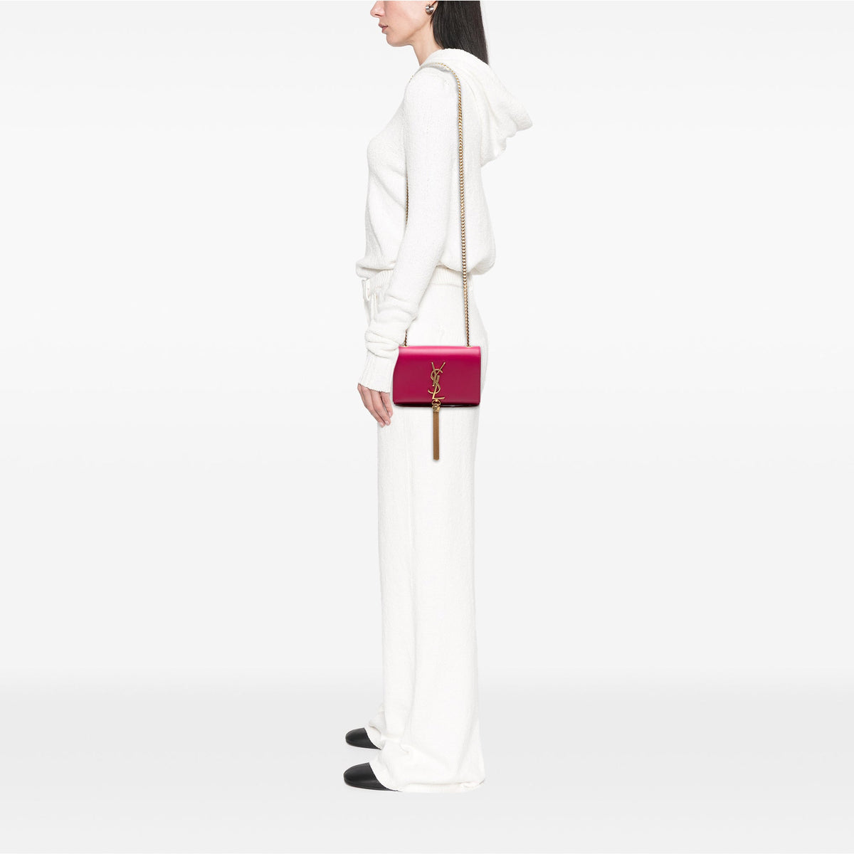 Saint Laurent Small Smooth Calfskin Monogram Kate Tassel Crossbody
