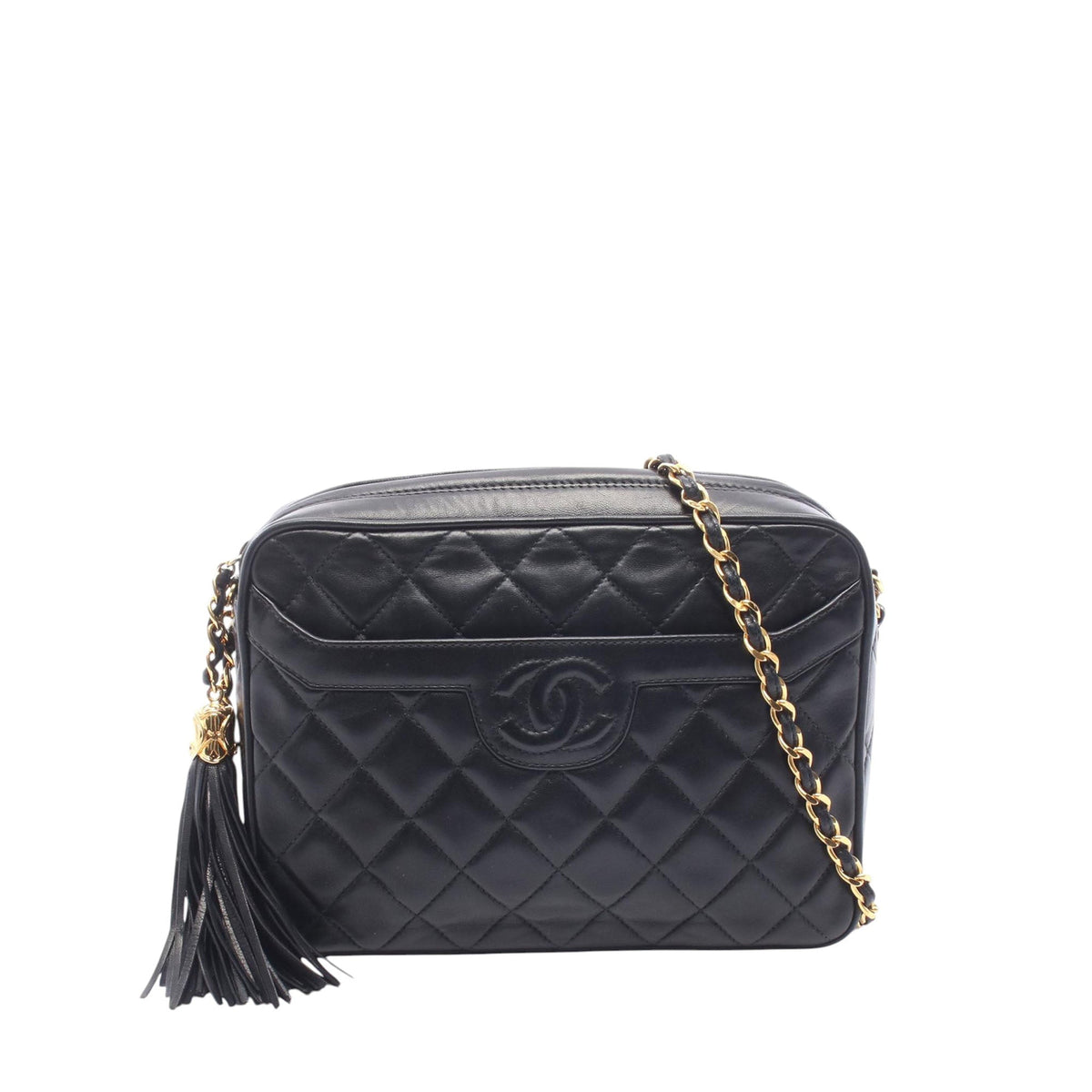 Chanel Medium CC Quilted Lambskin Tassel Camera Bag