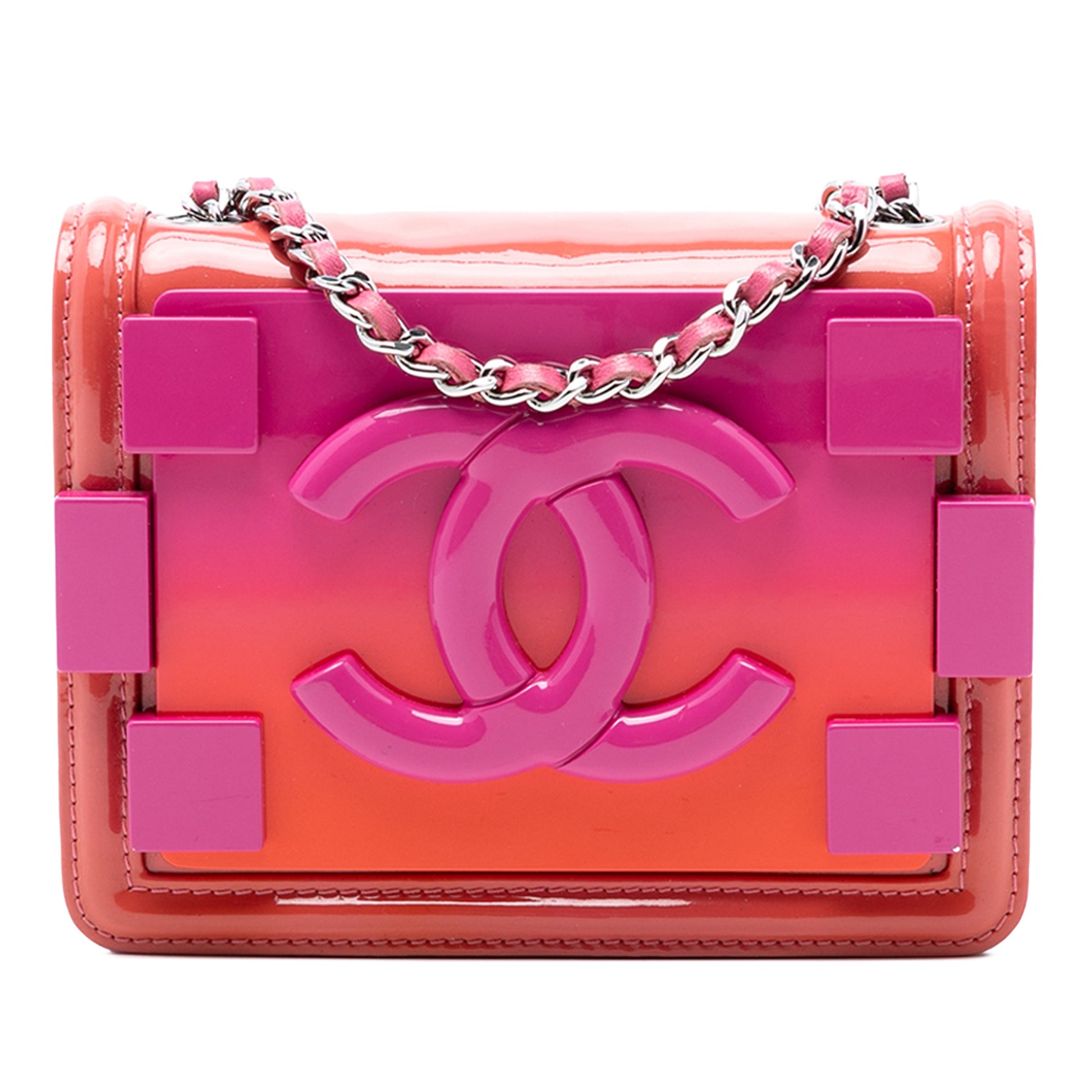 Mini Ombre Acrylic and Patent Boy Brick Flap