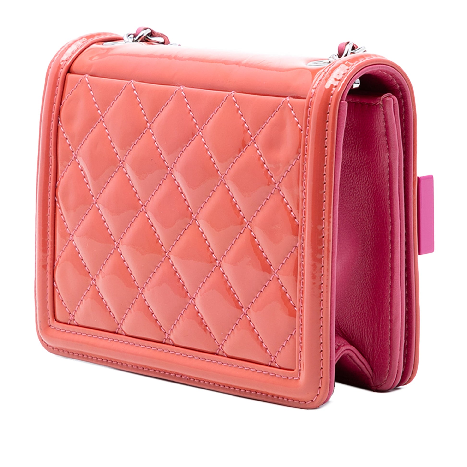 Mini Ombre Acrylic and Patent Boy Brick Flap
