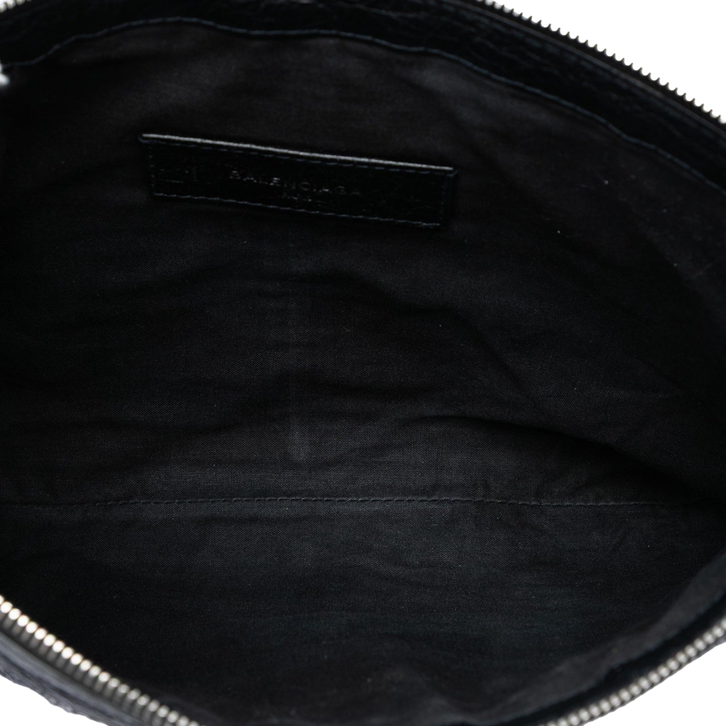 Balenciaga Lambskin Motocross Classic Clip Clutch M