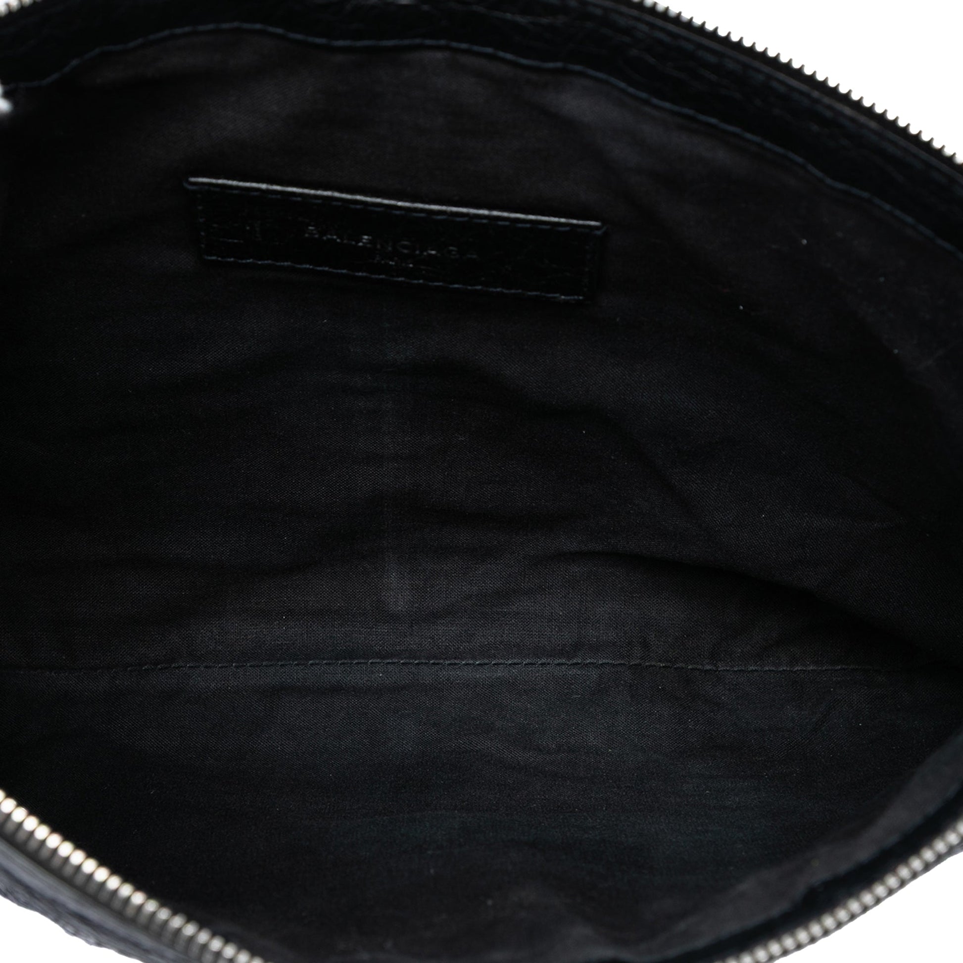 Balenciaga Lambskin Motocross Classic Clip Clutch M