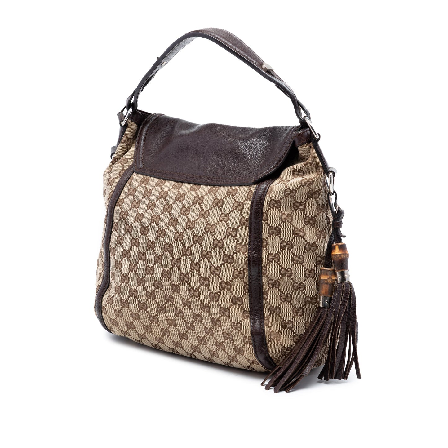 Gucci Large GG Canvas Techno Horsebit Satchel