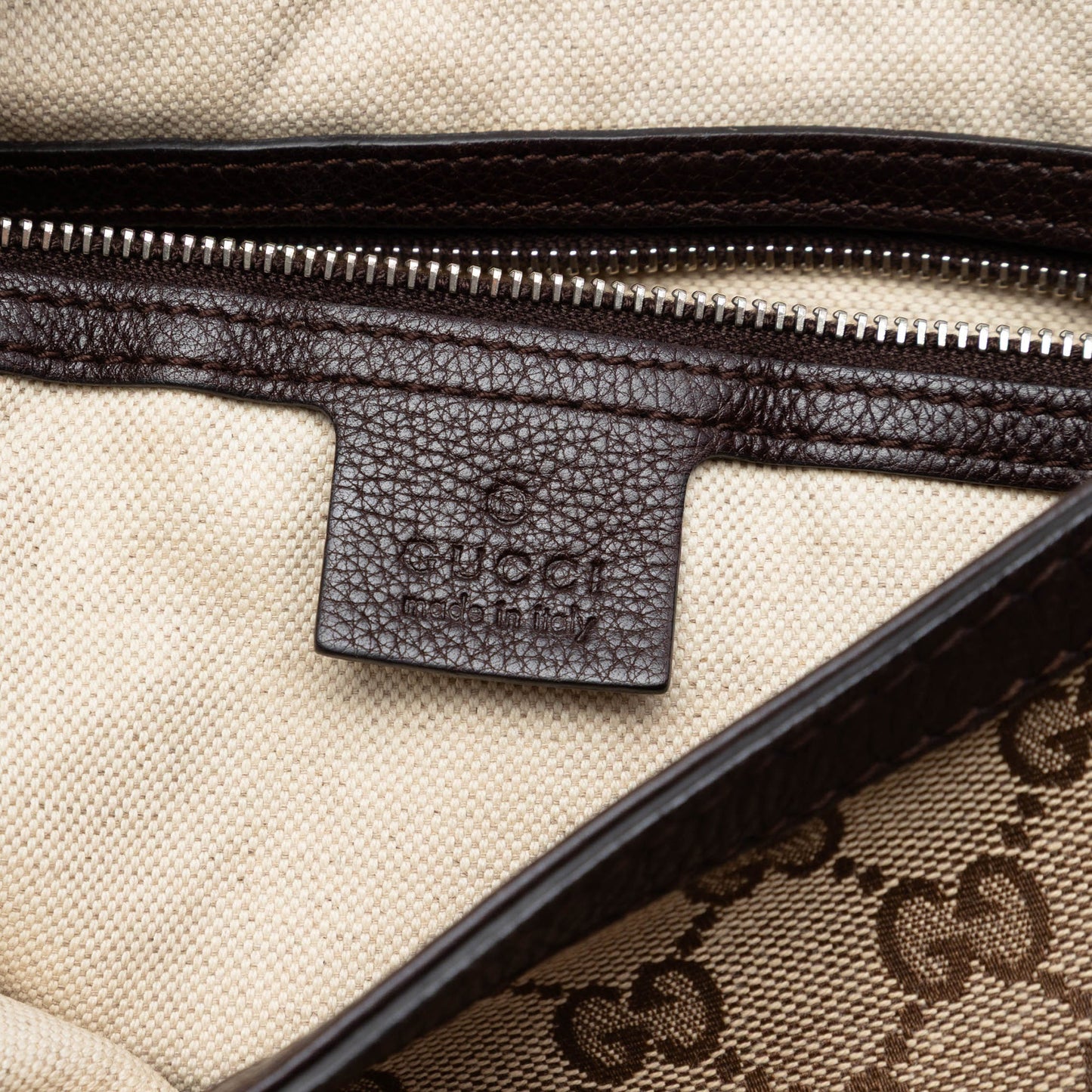 Gucci Large GG Canvas Techno Horsebit Satchel
