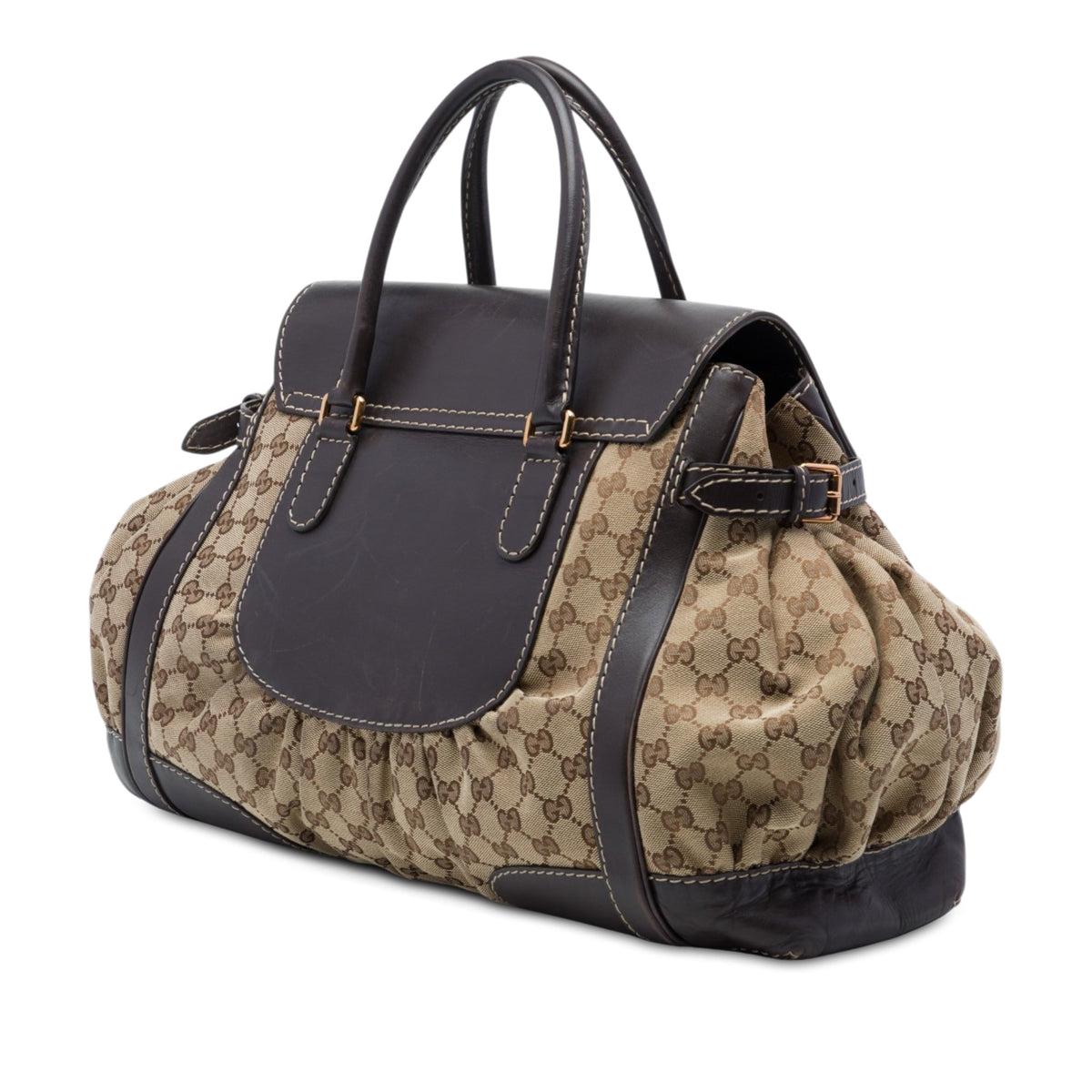 Gucci GG Canvas and Leather Dialux Queen Tote