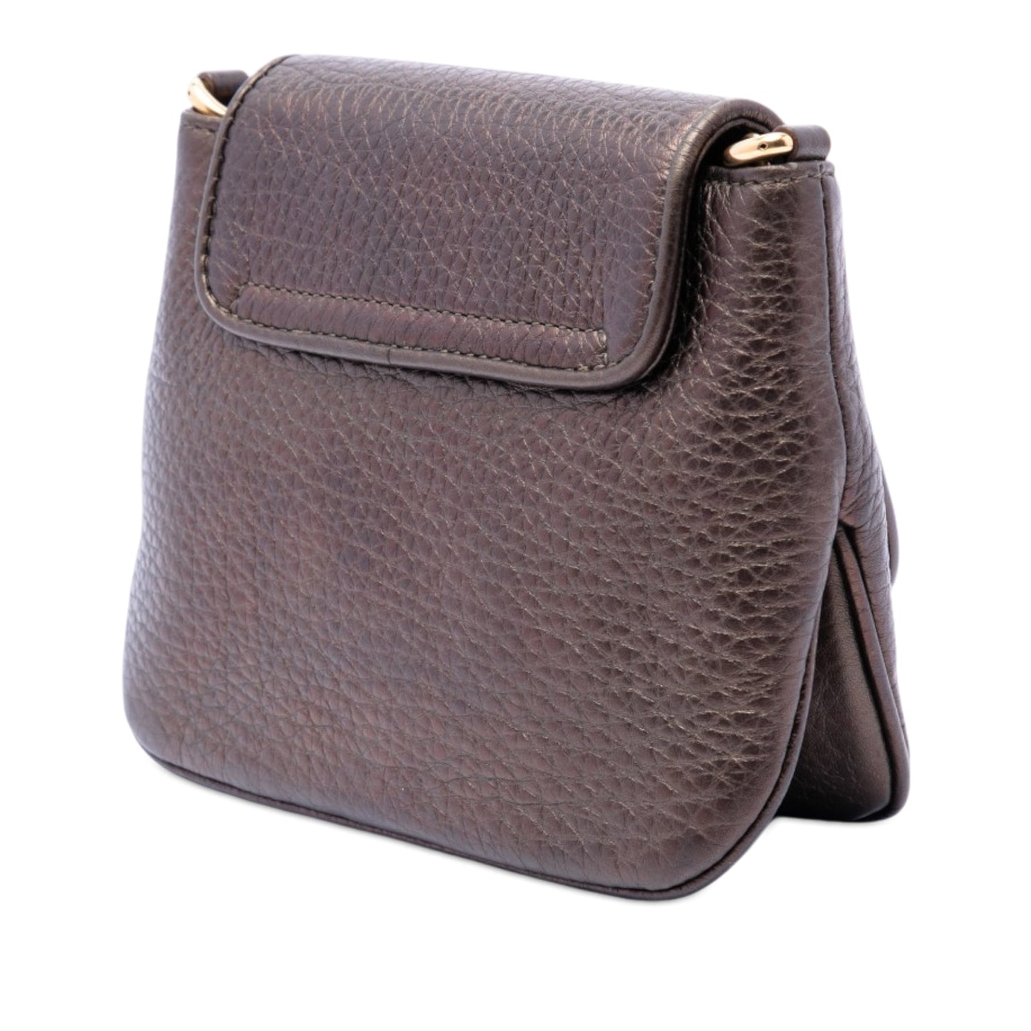 Gucci Small Metallic Pebbled Calfskin 1973 Chain Crossbody