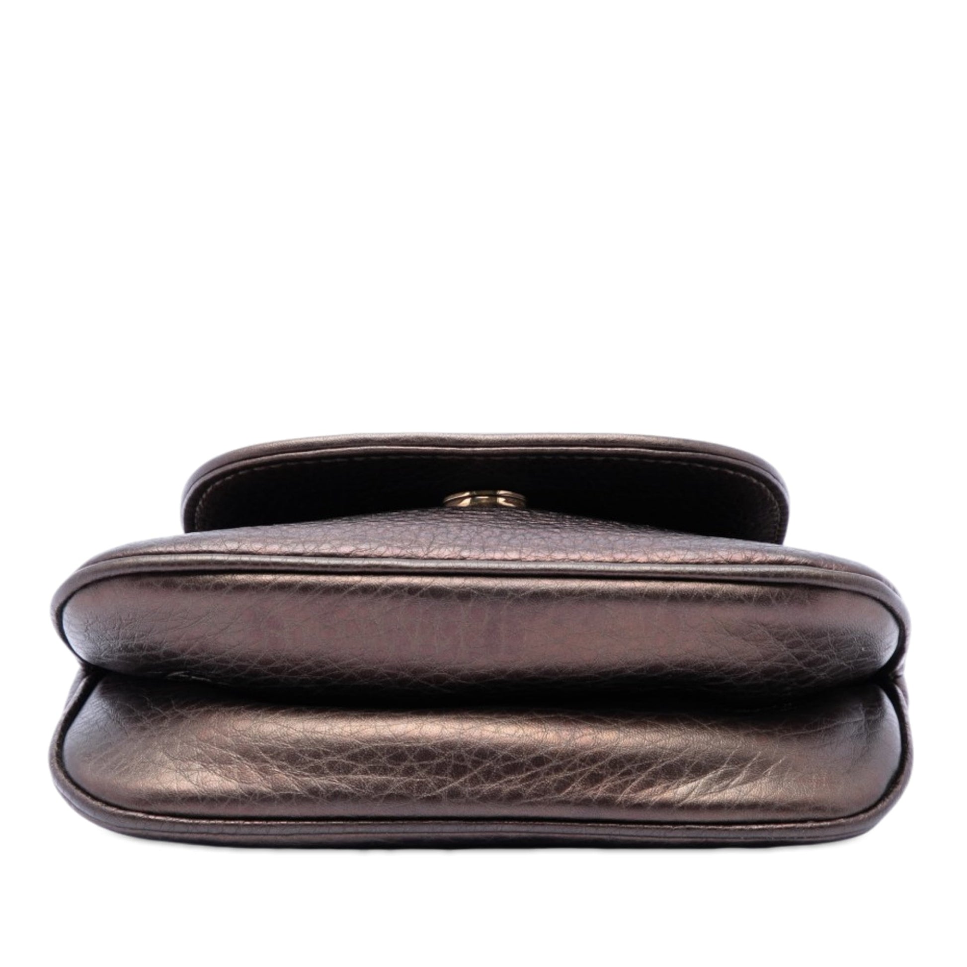 Gucci Small Metallic Pebbled Calfskin 1973 Chain Crossbody