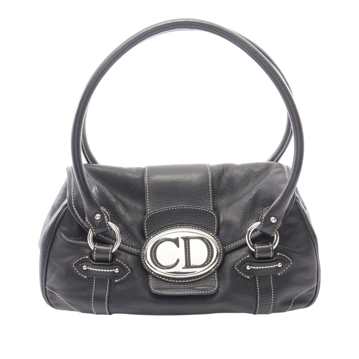 Dior Leather CD Handbag — Black