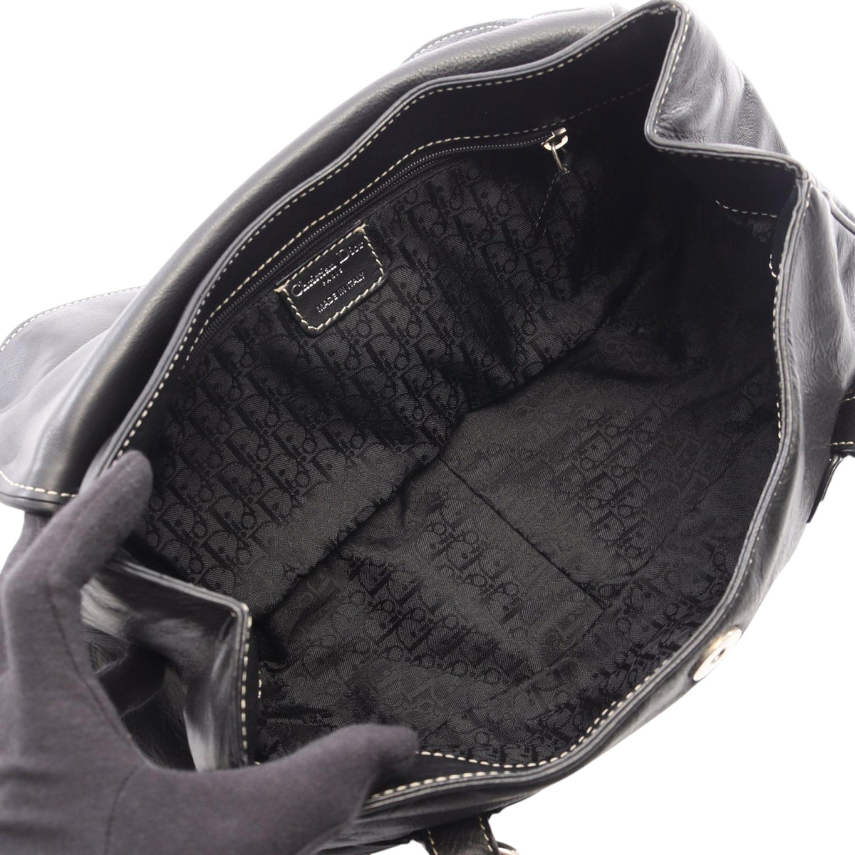 Dior Leather CD Handbag — Black