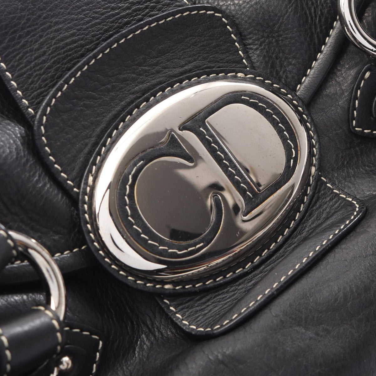 Dior Leather CD Handbag — Black