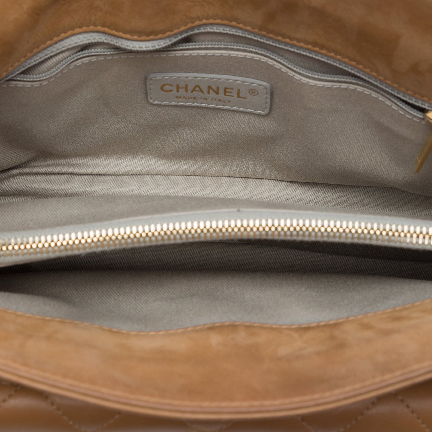 Chanel CC Quilted Lambskin Front Pocket Shoulder Bag