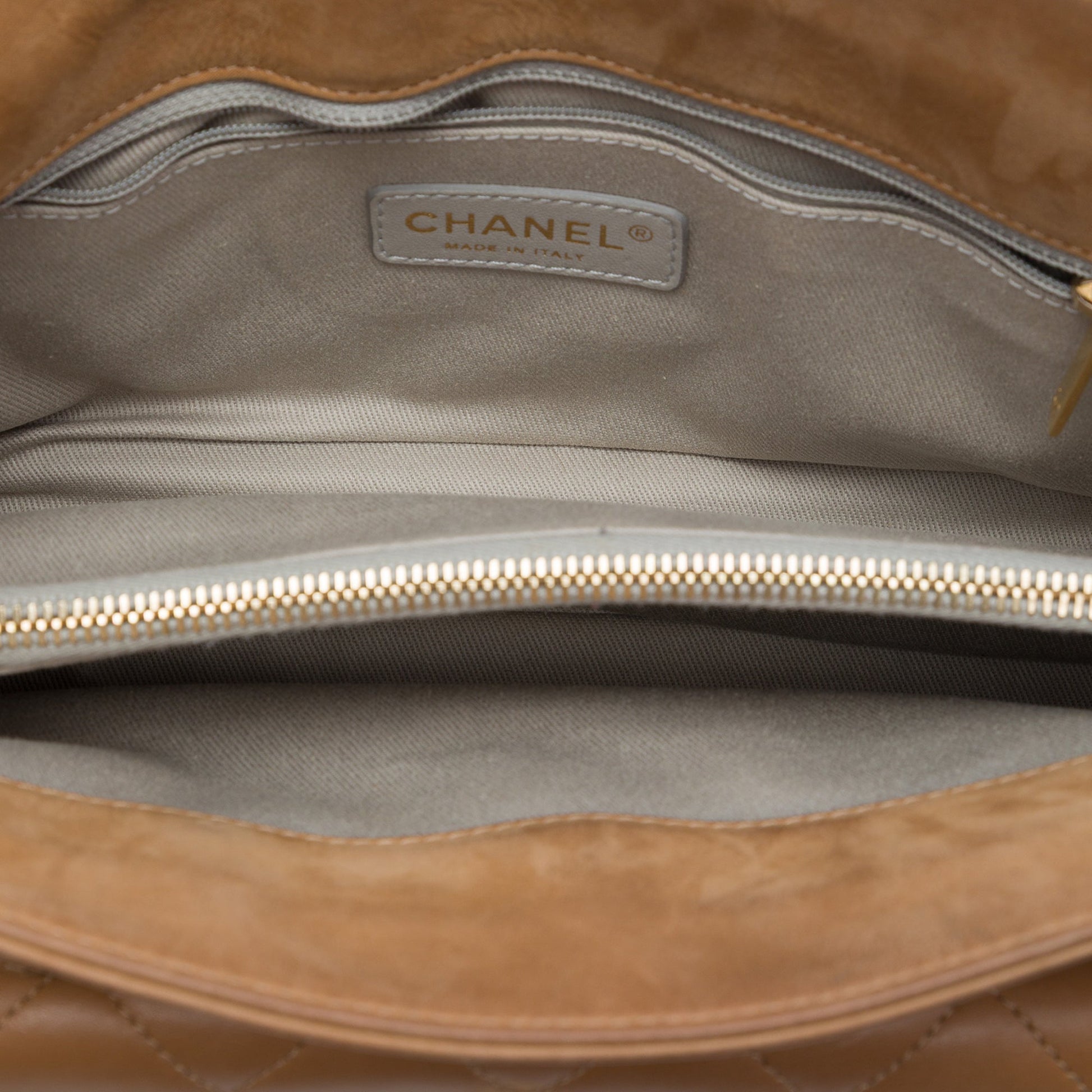 Chanel CC Quilted Lambskin Front Pocket Shoulder Bag