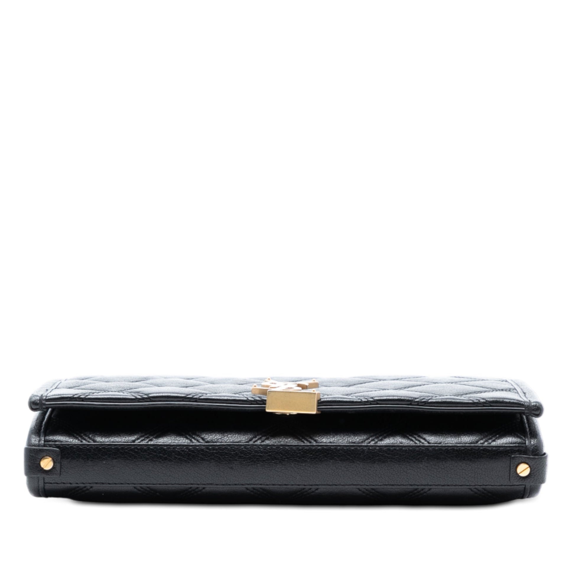 Saint Laurent Quilted Diamond Lambskin Becky Wallet on Chain